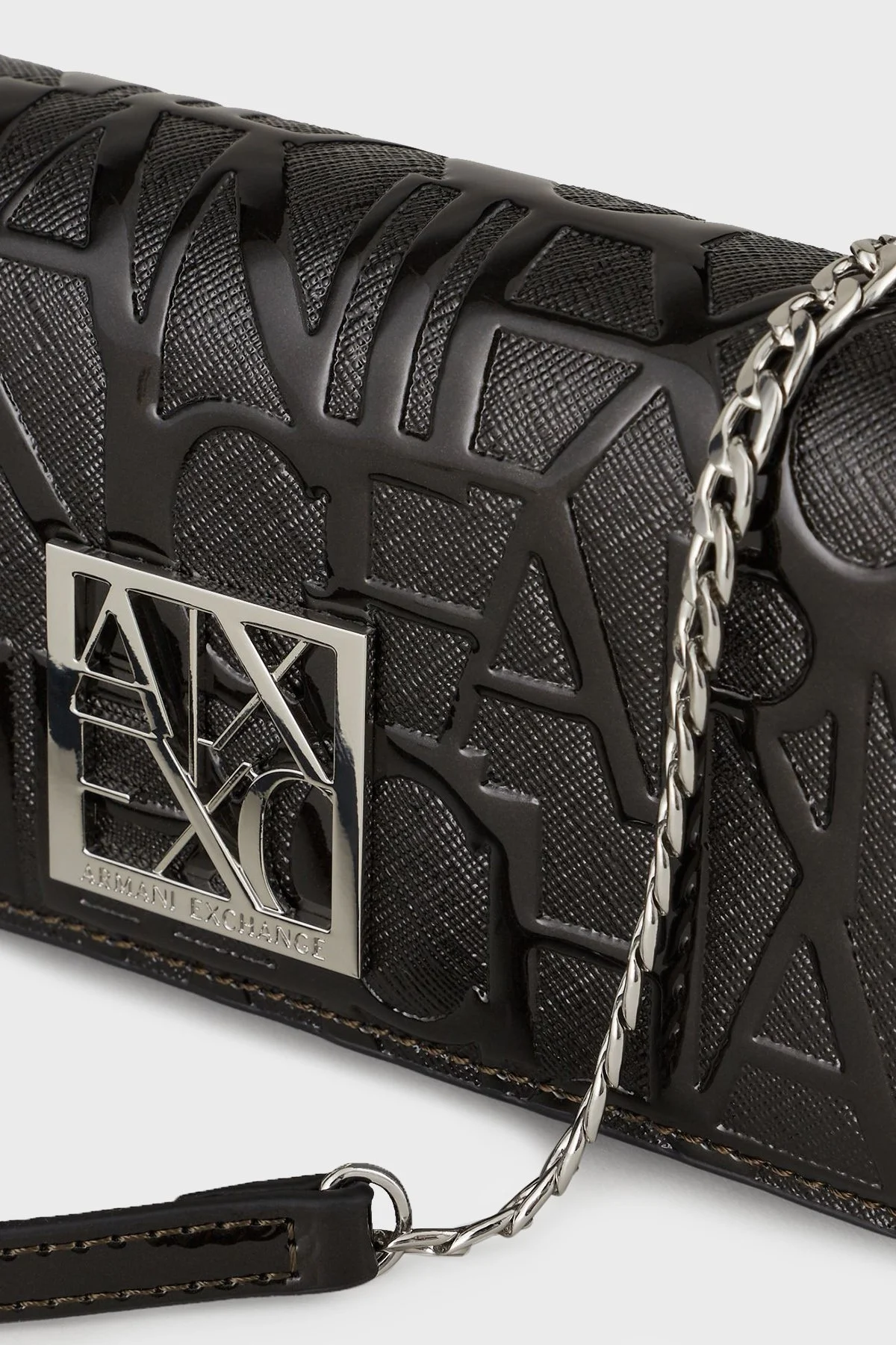 Armani Exchange Marka Logolu Zincir Askı Detaylı Bayan Çanta 948481 CC794 00020 SİYAH - 5