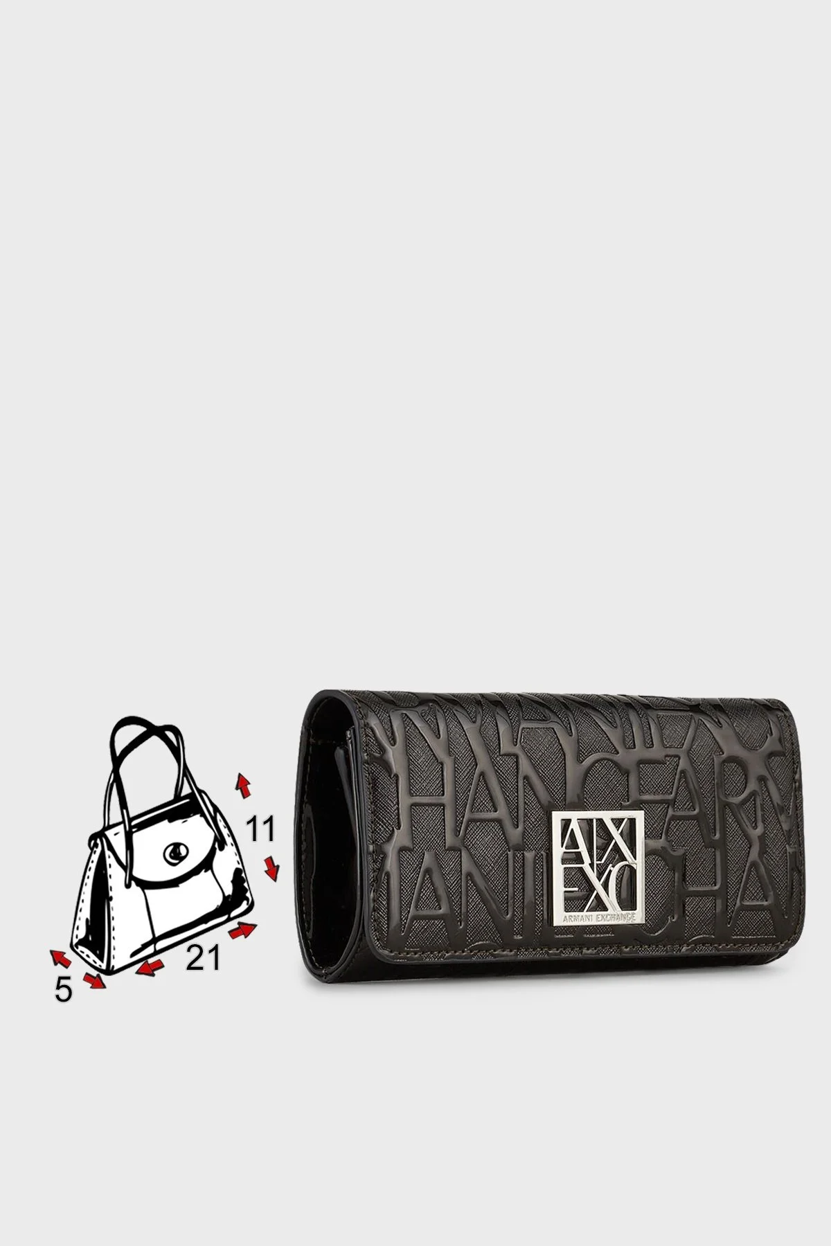 Armani Exchange Marka Logolu Zincir Askı Detaylı Bayan Çanta 948481 CC794 00020 SİYAH - 7