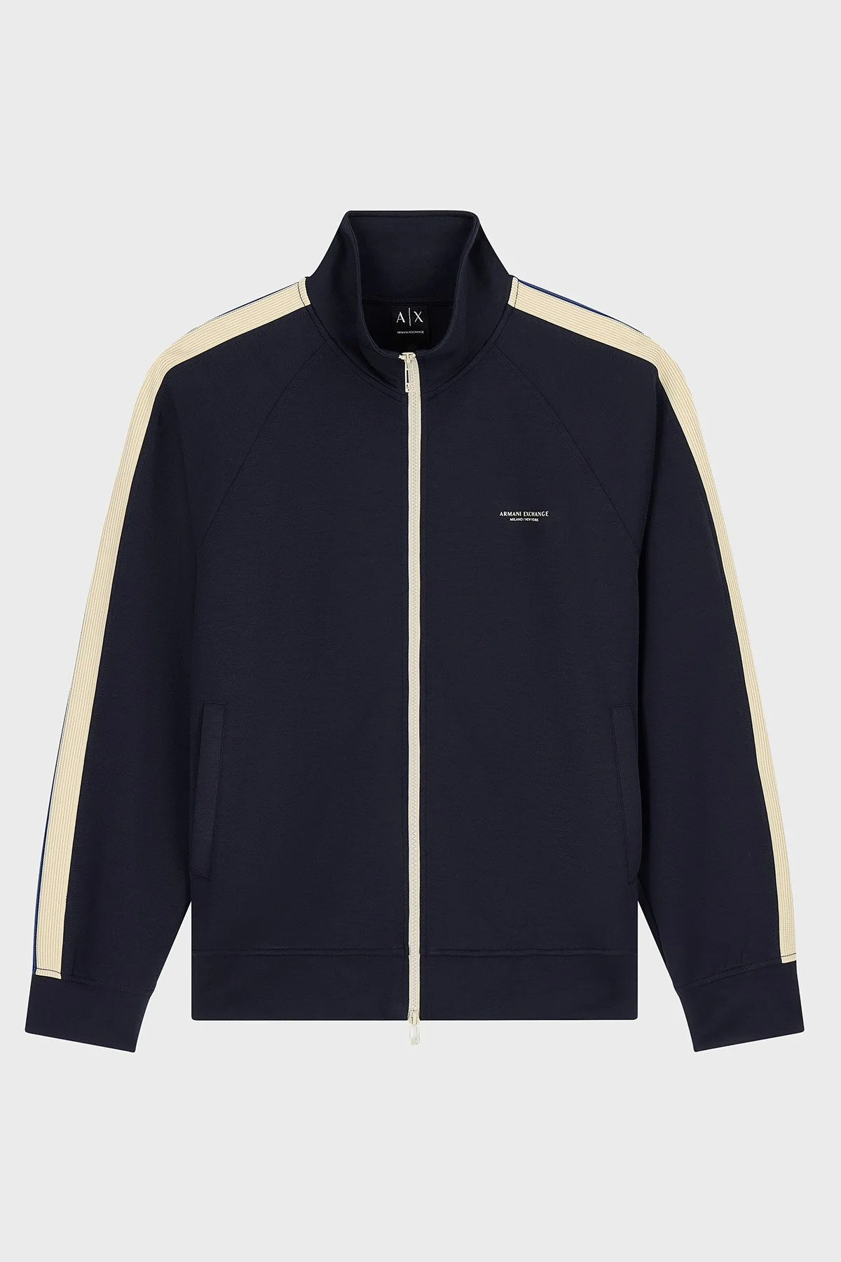 Armani Exchange Modal Kumaş Logolu Regular Fit Fermuarlı Erkek Sweat XM002892 AF19936 UB101 Lacivert - 5