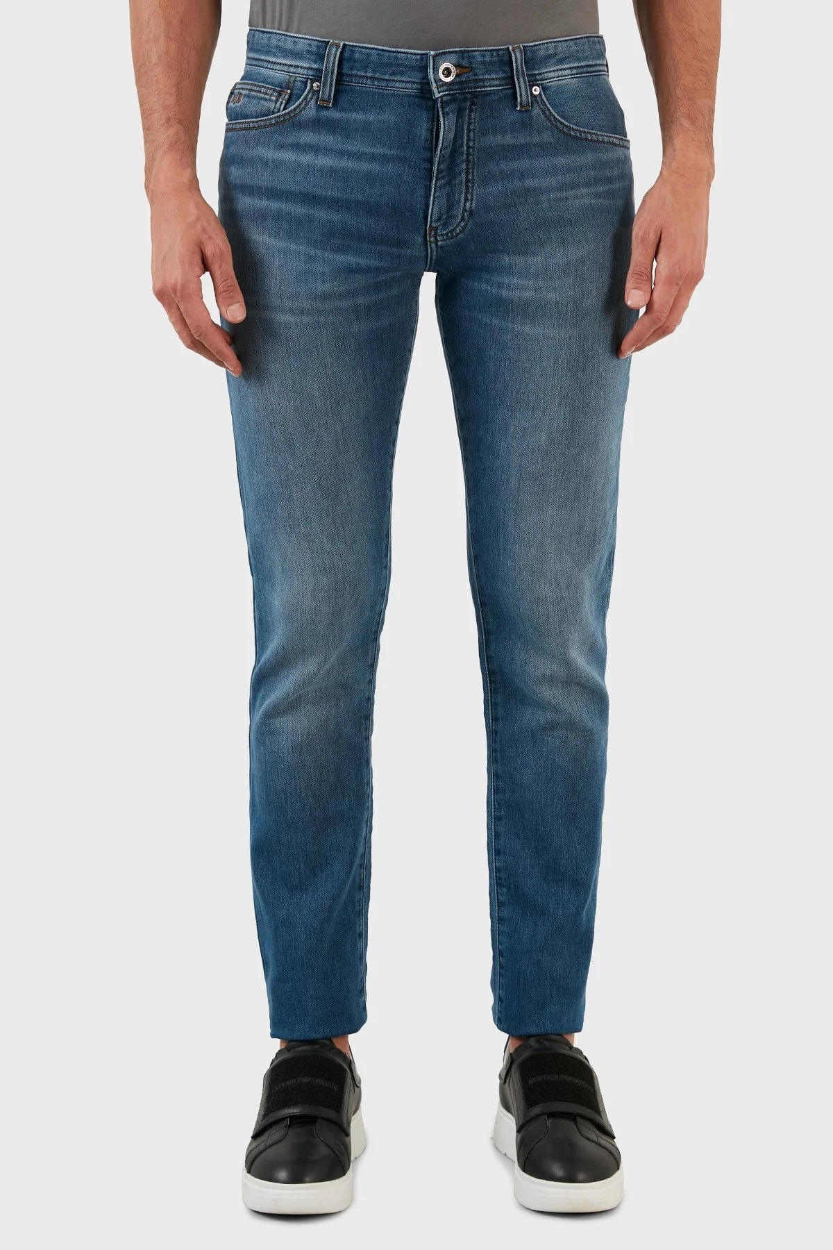 Armani Exchange Normal Bel Slim Fit Dar Paça J14 Jeans Erkek Kot Pantolon 6LZJ14 Z1P6Z 1500 MAVİ - 2