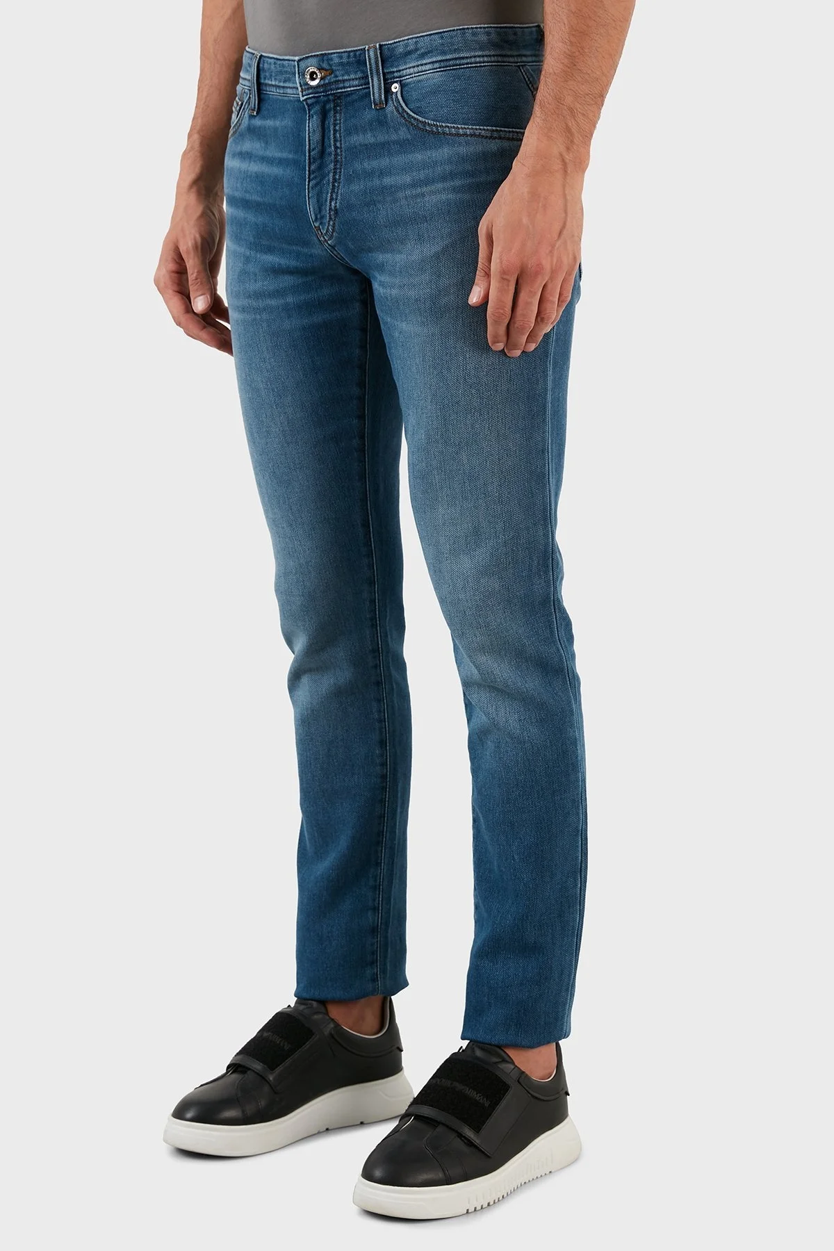 Armani Exchange Normal Bel Slim Fit Dar Paça J14 Jeans Erkek Kot Pantolon 6LZJ14 Z1P6Z 1500 MAVİ - 3