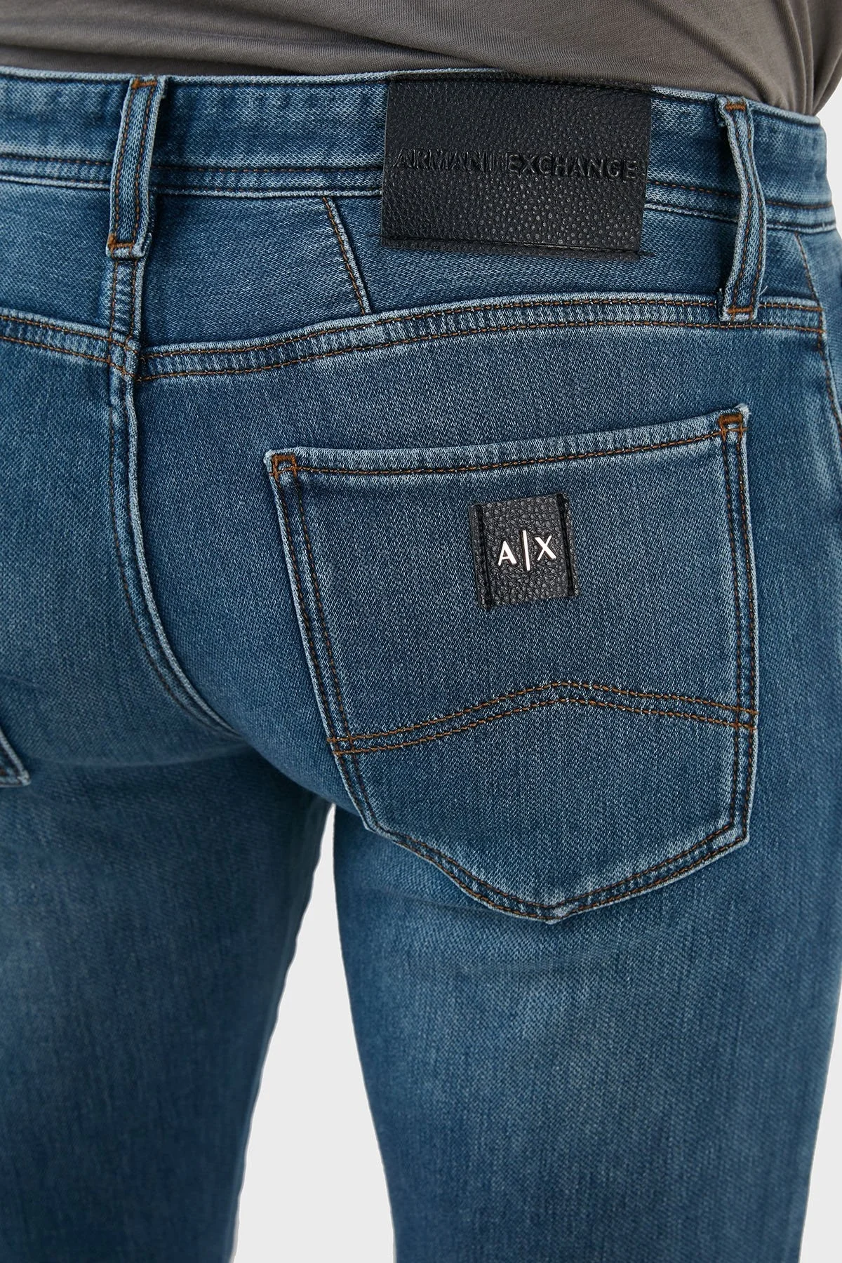 Armani Exchange Normal Bel Slim Fit Dar Paça J14 Jeans Erkek Kot Pantolon 6LZJ14 Z1P6Z 1500 MAVİ - 7