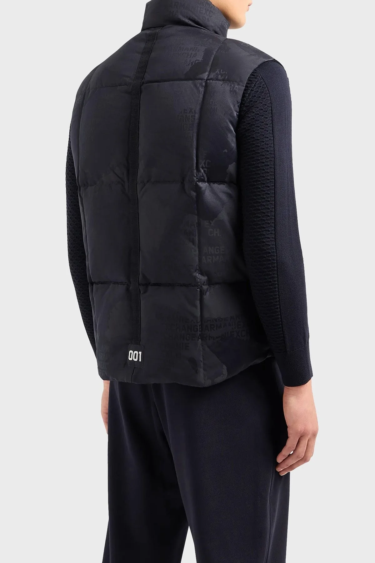 Armani Exchange Ördek Tüyü Dolgulu Dik Yaka Şişme Erkek Yelek 3DZQL5 ZN3HZ 55JK LACİVERT - 2