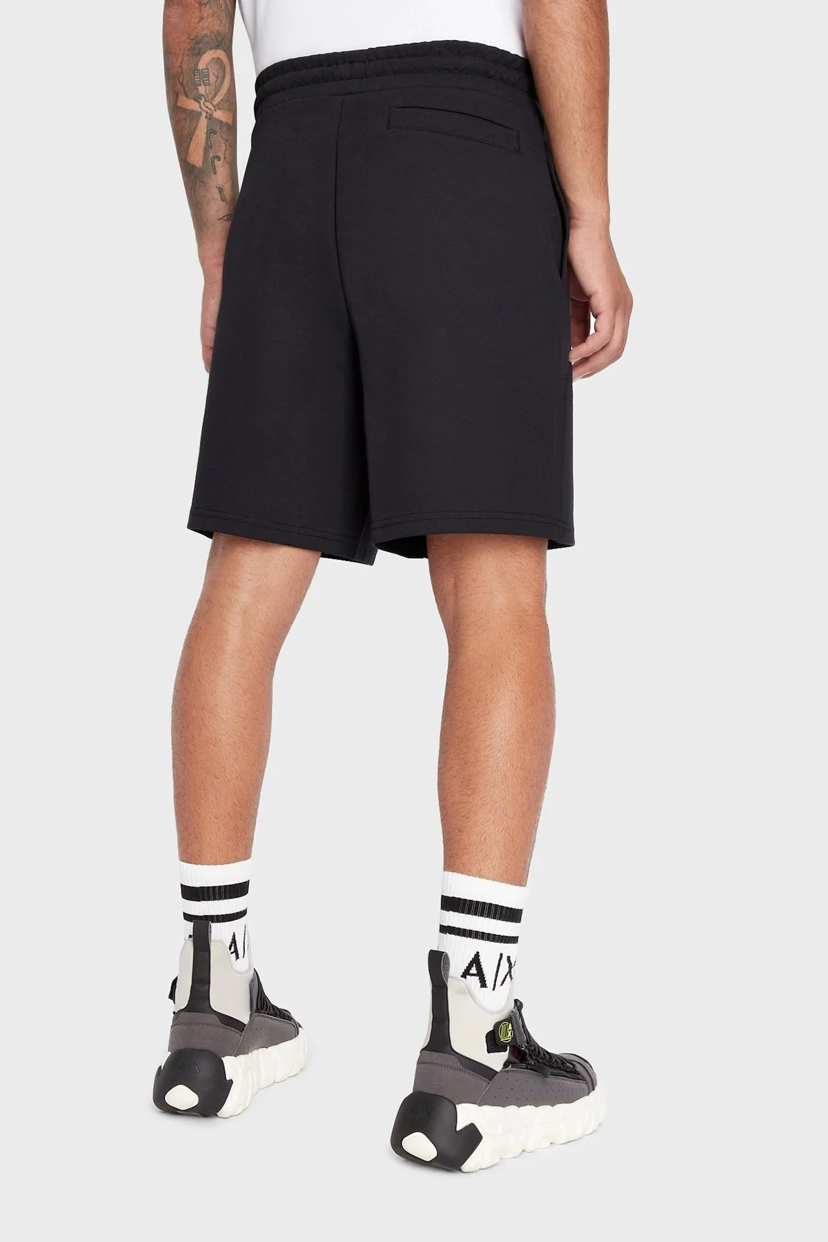 Armani Exchange Organik Pamuklu Belden Bağlamalı Cepli Erkek Short 6LZSBE ZJCAZ 1200 SİYAH - 4