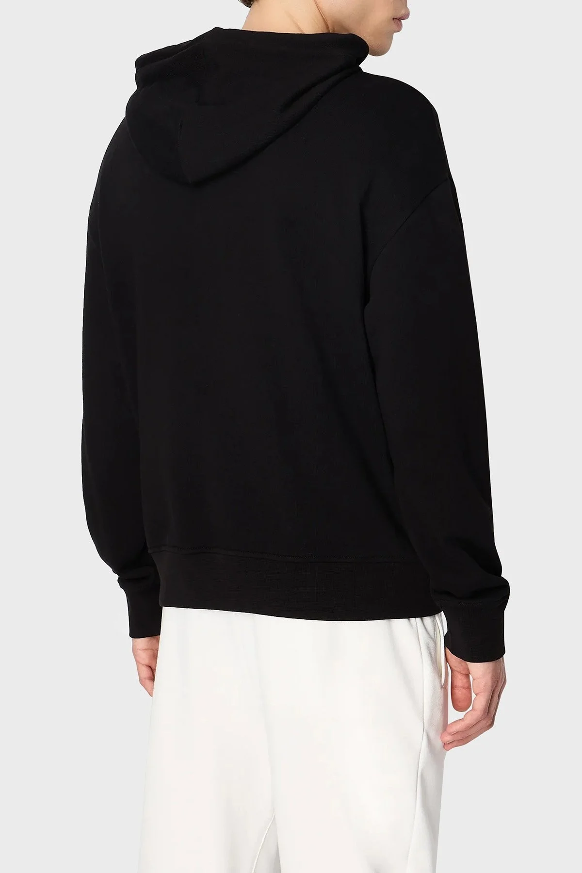 Armani Exchange Organik Pamuklu Kapüşonlu Fermuarlı Regular Fit Erkek Sweat 6RZMHE ZJDGZ 1200 SİYAH - 2