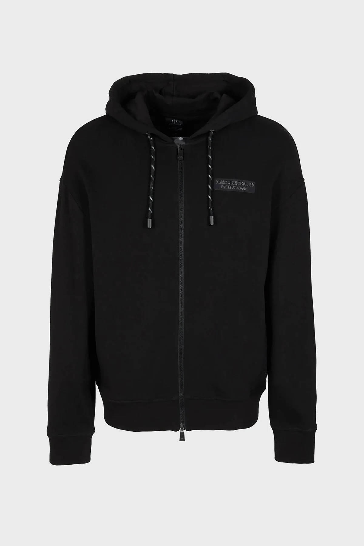 Armani Exchange Organik Pamuklu Kapüşonlu Fermuarlı Regular Fit Erkek Sweat 6RZMHE ZJDGZ 1200 SİYAH - 4