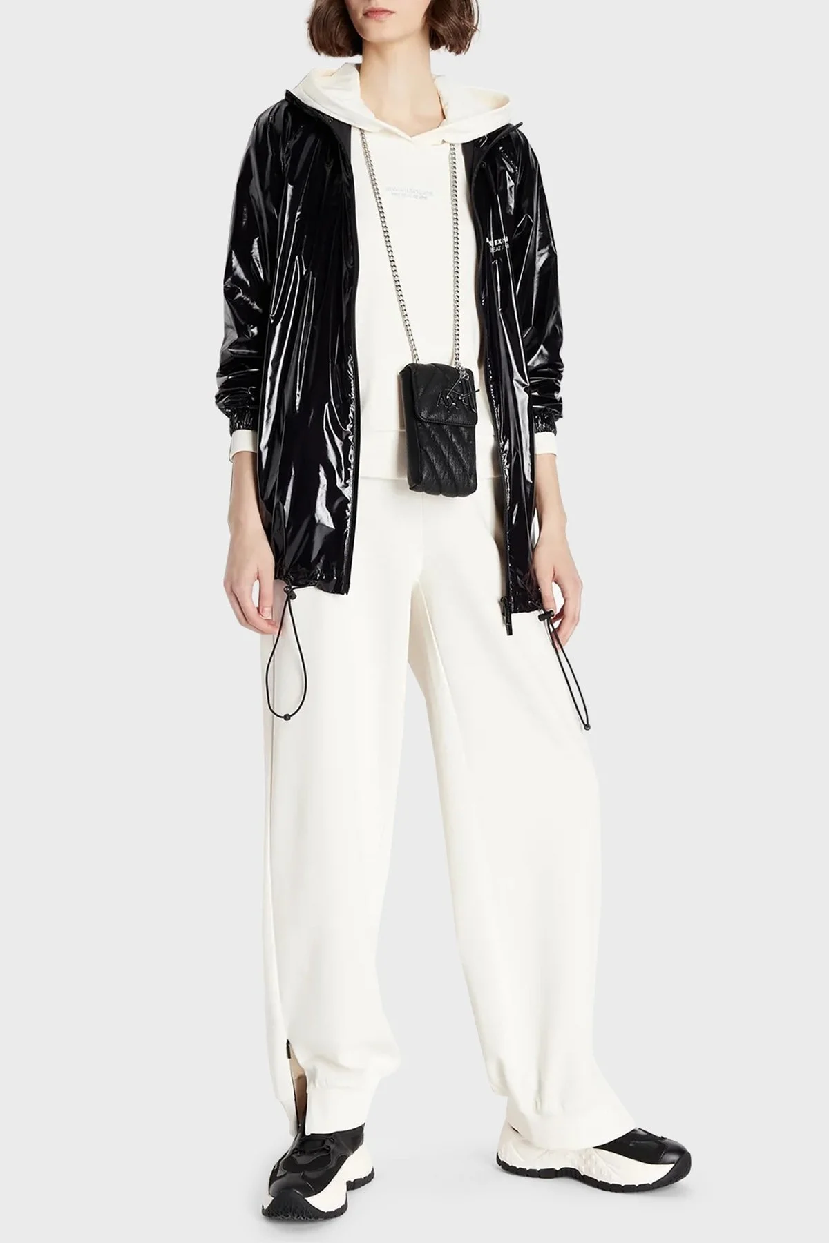 Armani Exchange Organik Pamuklu Kapüşonlu Regular Fit Bayan Sweat 6RYM62 YJEBZ 1130 EKRU - 3