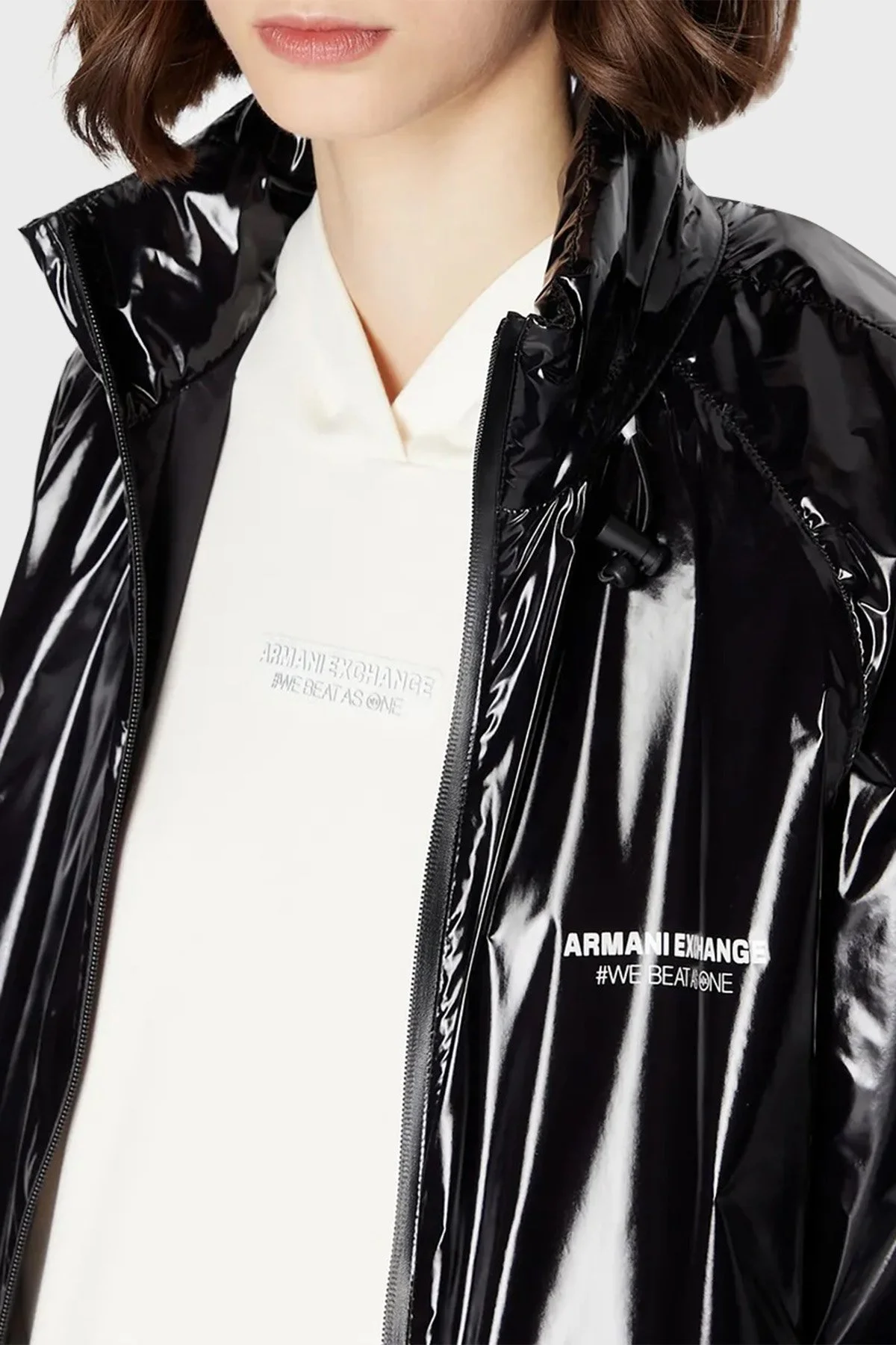 Armani Exchange Organik Pamuklu Kapüşonlu Regular Fit Bayan Sweat 6RYM62 YJEBZ 1130 EKRU - 4