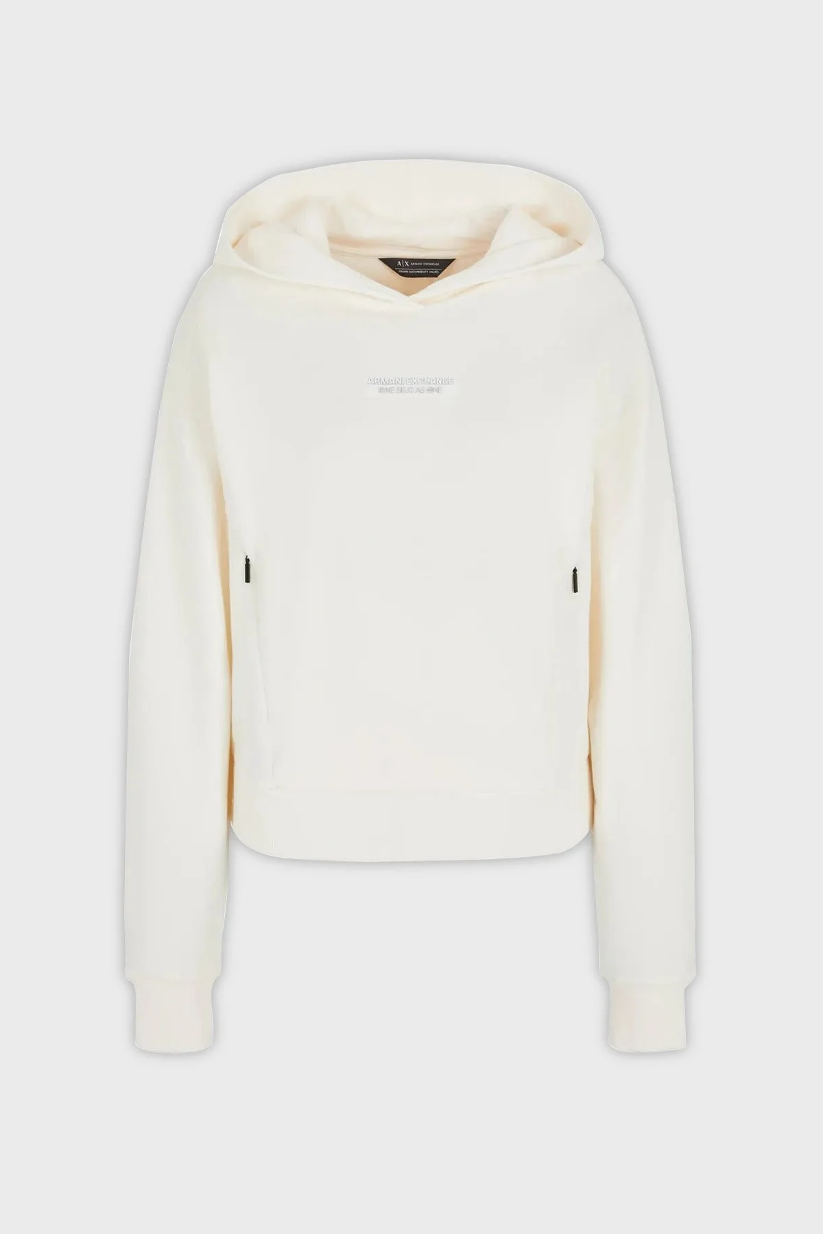 Armani Exchange Organik Pamuklu Kapüşonlu Regular Fit Bayan Sweat 6RYM62 YJEBZ 1130 EKRU - 6