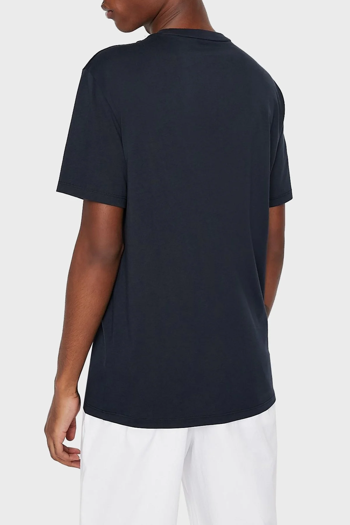 Armani Exchange Organik Pamuklu Regular Fit Bisiklet Yaka Erkek T Shirt 3LZTEE ZJFCZ 1510 LACİVERT - 3