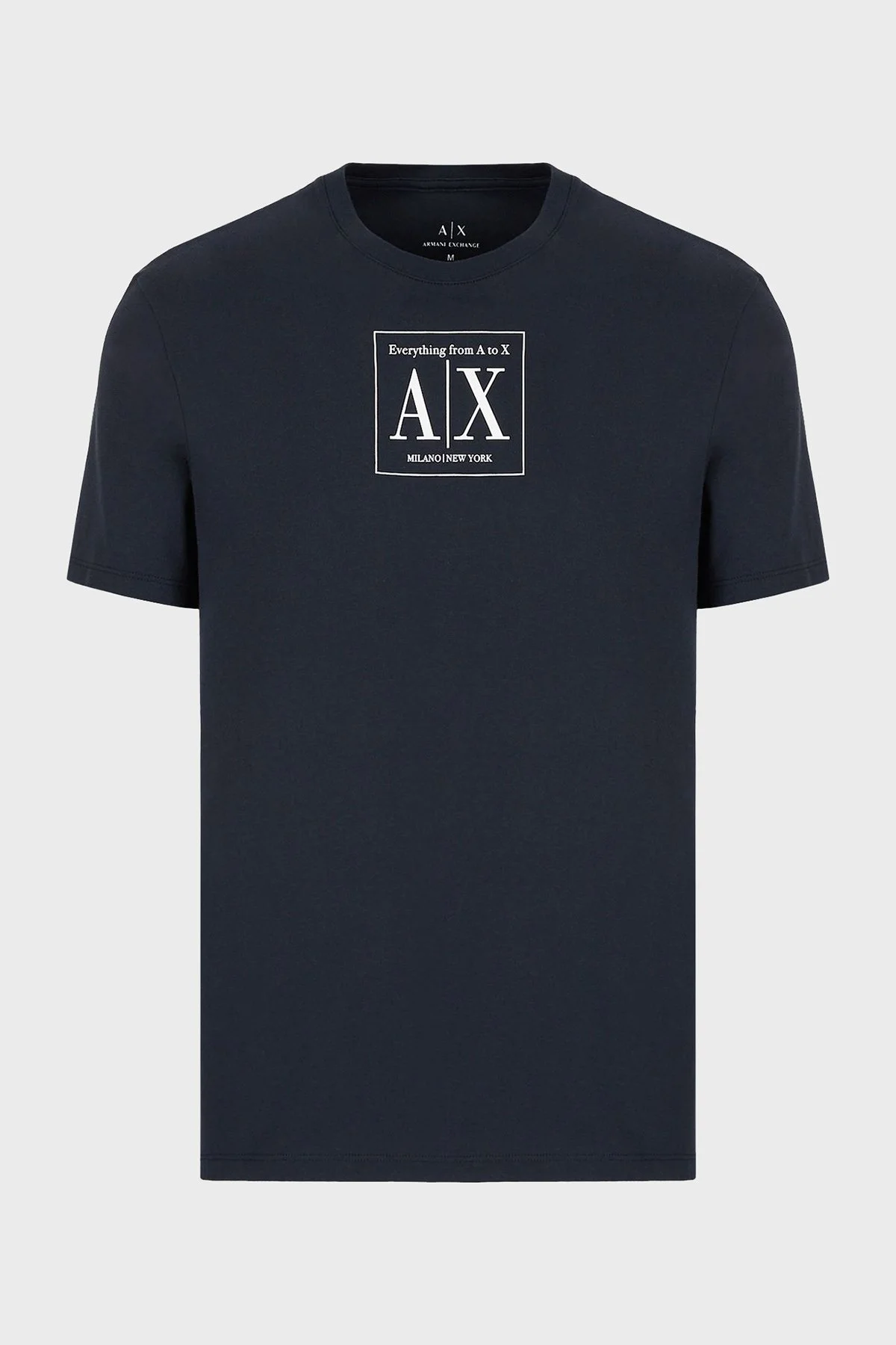 Armani Exchange Organik Pamuklu Regular Fit Bisiklet Yaka Erkek T Shirt 3LZTEE ZJFCZ 1510 LACİVERT - 4