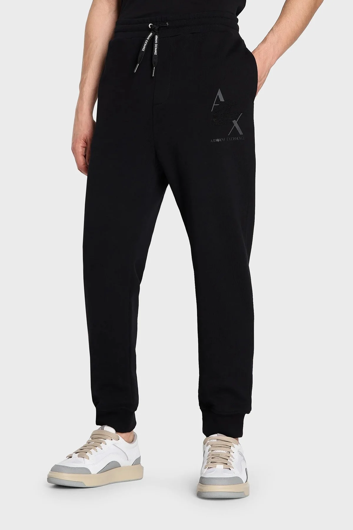 Armani Exchange Organik Pamuklu Regular Fit Jogger Spor Erkek Pantolon 6RZPAL ZJ9KZ 1200 SİYAH - 1