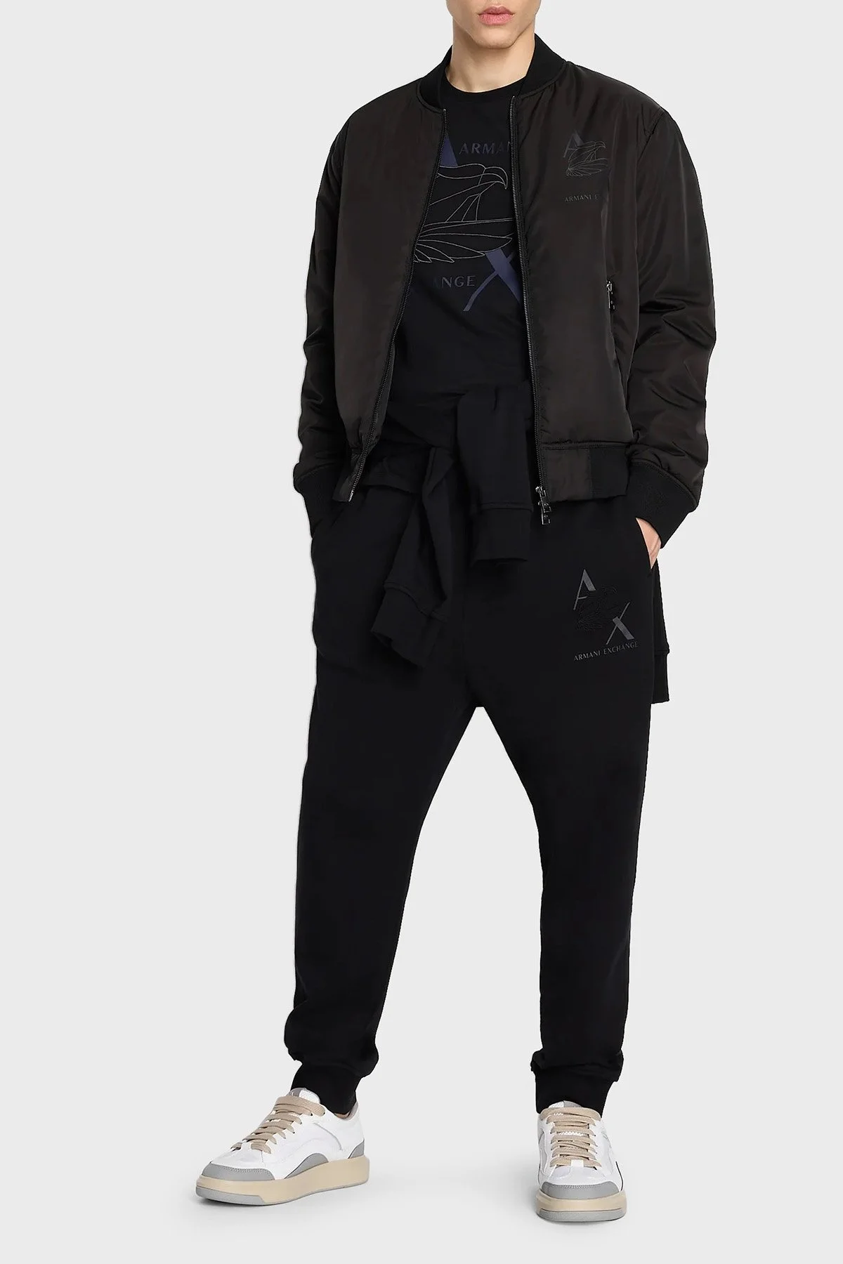 Armani Exchange Organik Pamuklu Regular Fit Jogger Spor Erkek Pantolon 6RZPAL ZJ9KZ 1200 SİYAH - 2