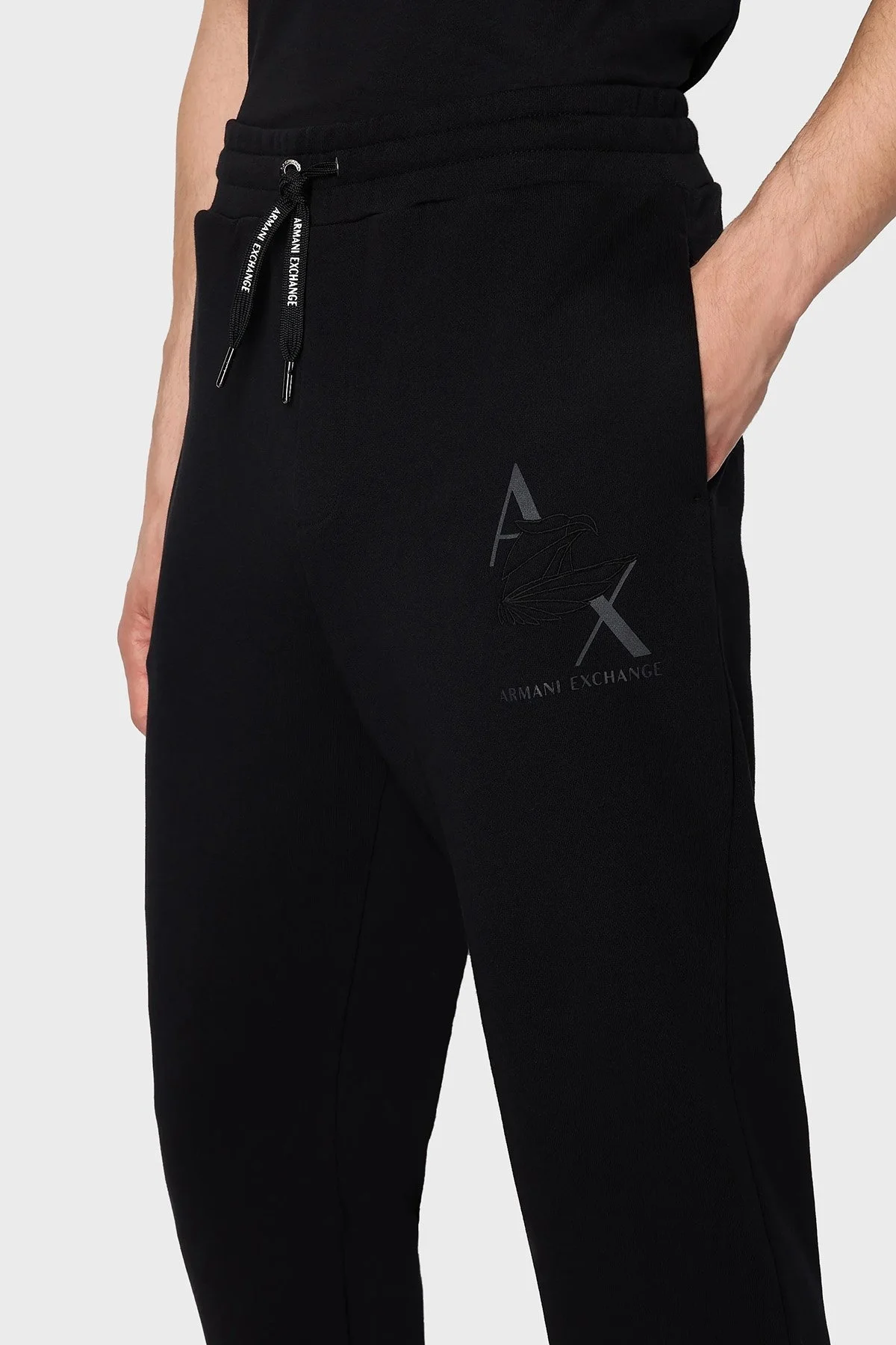 Armani Exchange Organik Pamuklu Regular Fit Jogger Spor Erkek Pantolon 6RZPAL ZJ9KZ 1200 SİYAH - 4