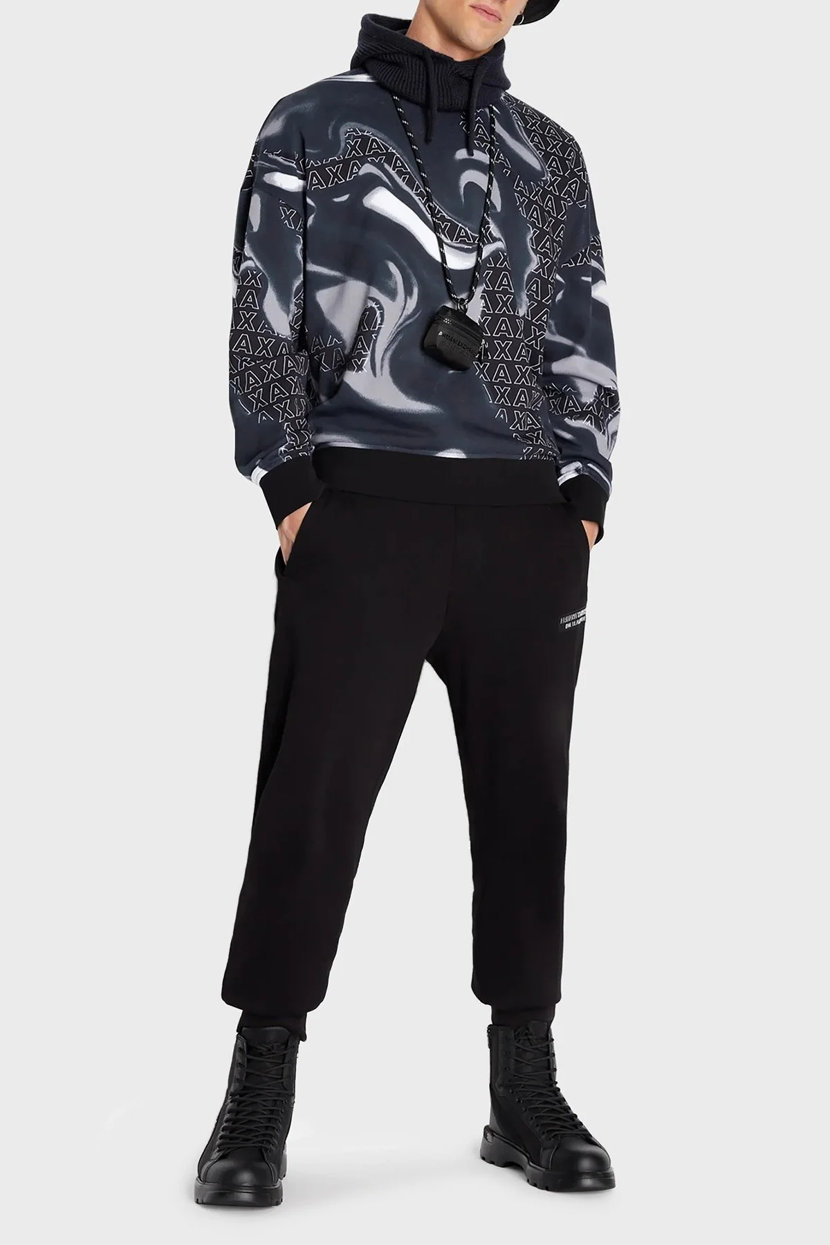 Armani Exchange Organik Pamuklu Regular Fit Jogger Spor Erkek Pantolon 6RZPHE ZJDGZ 1200 SİYAH - 1