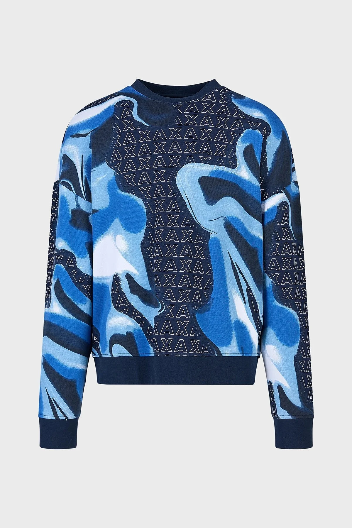 Armani Exchange Organik Pamuklu Regular Fit Logo Desenli Tasarım Erkek Sweat 6RZMHH ZJDGZ 25EA LACİVERT - 4