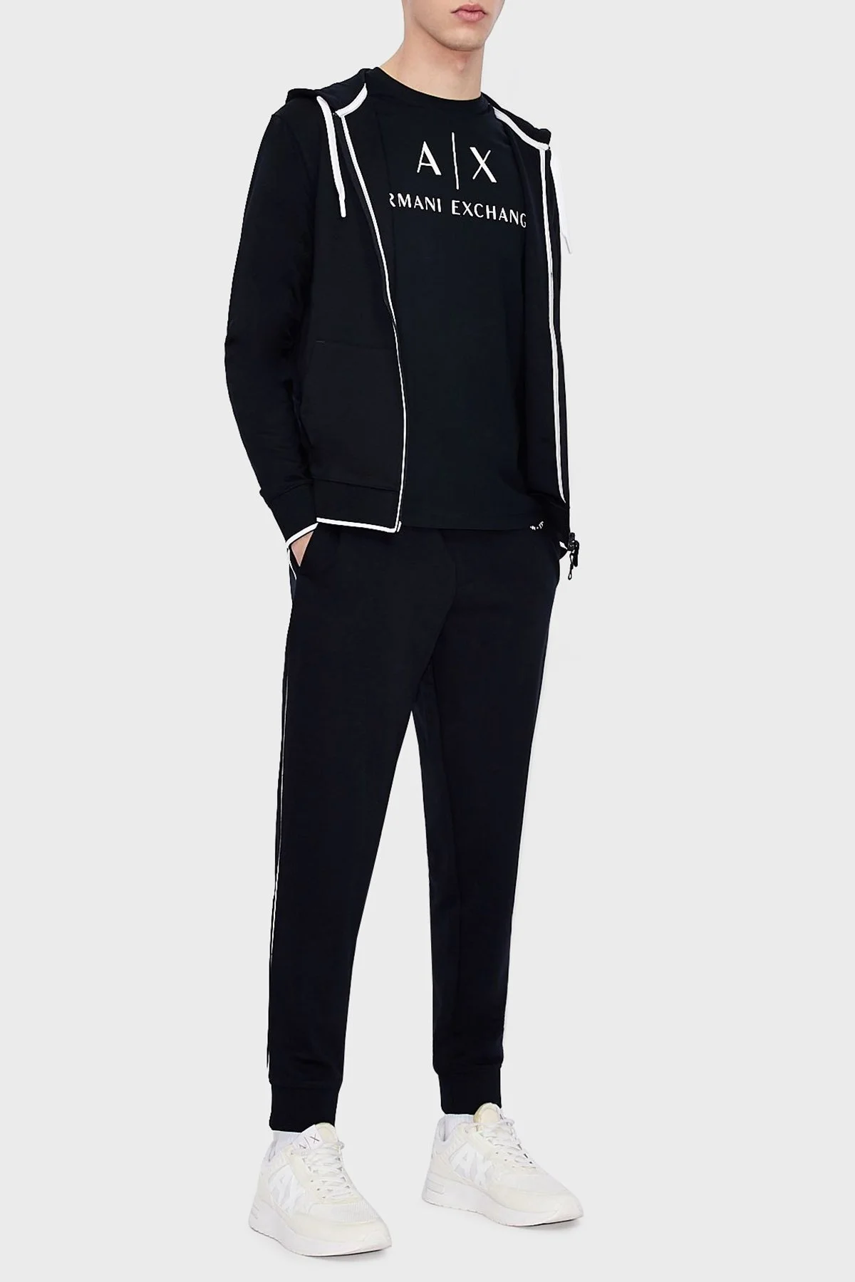 Armani Exchange Cepli Örme Jogger Spor Erkek Pantolon 8NZP91 Z9N1Z 1510 LACİVERT - 2