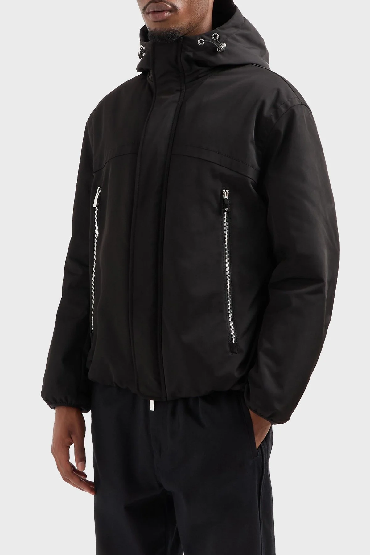 Armani Exchange Oversize Fit Cepli Kapüşonlu Erkek Mont XM000035 AF10324 UC001 SİYAH - 6