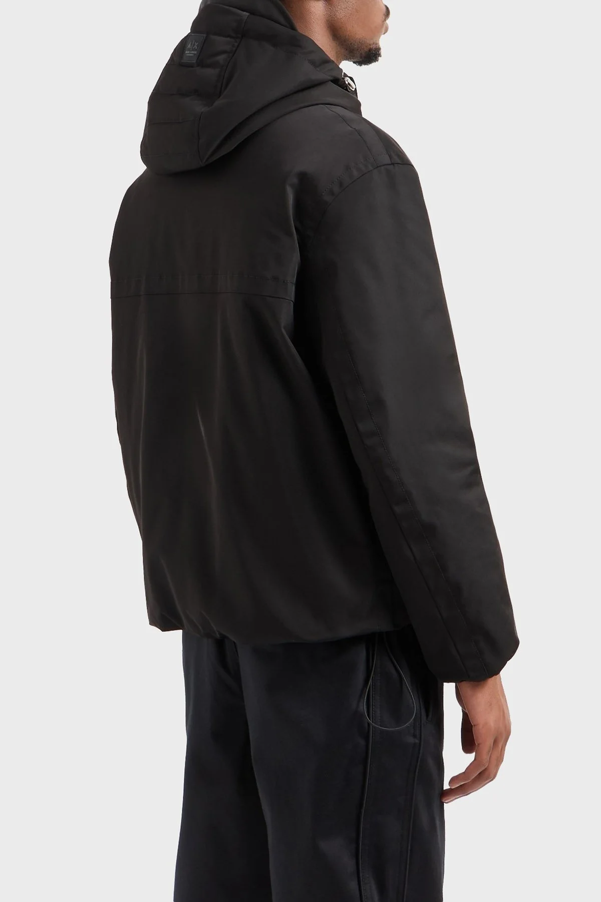 Armani Exchange Oversize Fit Cepli Kapüşonlu Erkek Mont XM000035 AF10324 UC001 SİYAH - 8
