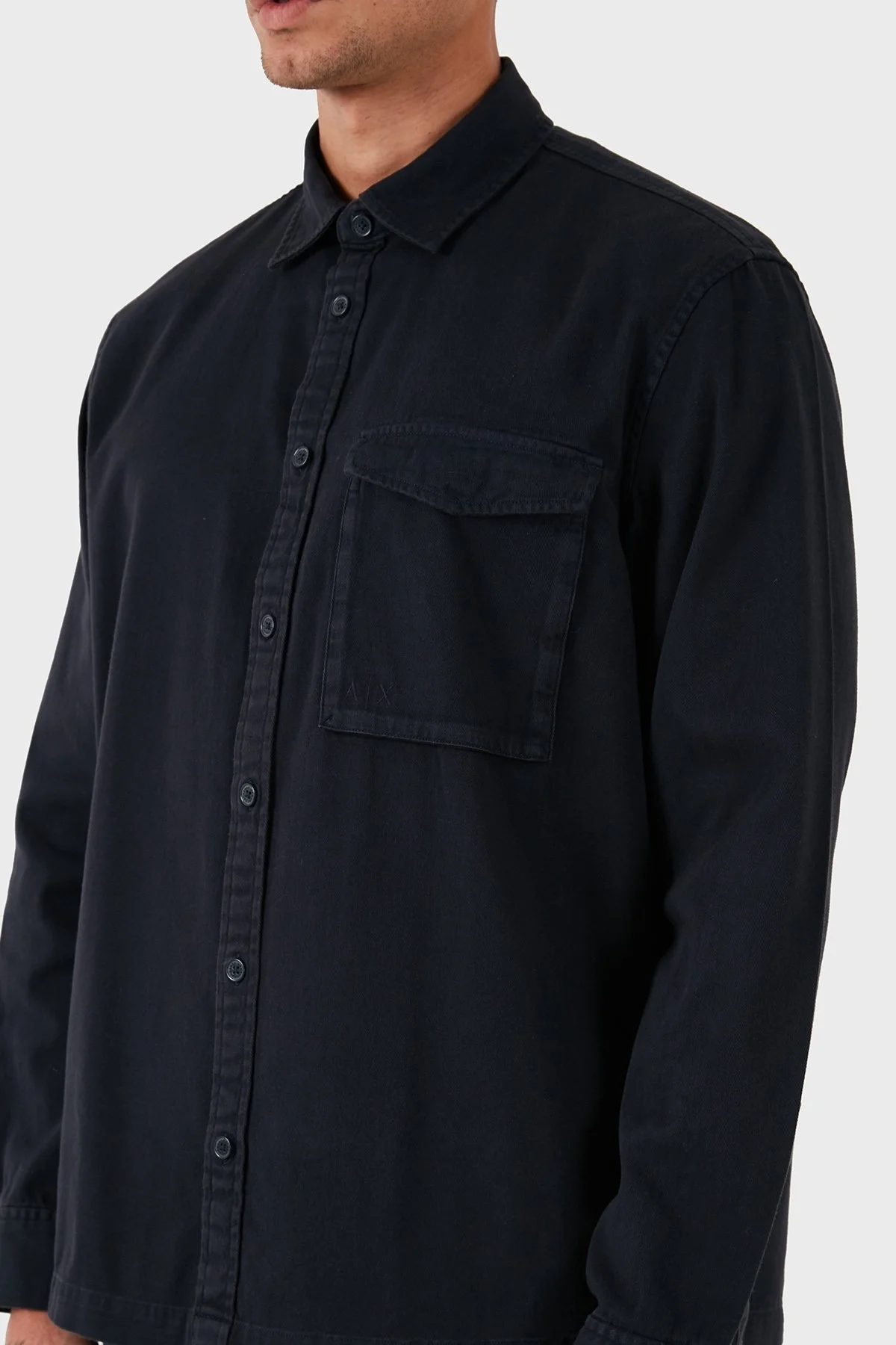 Armani Exchange Pamuk Karışımlı Loose Fit Erkek Gömlek 6DZC07 ZN5EZ 1510 LACİVERT - 6