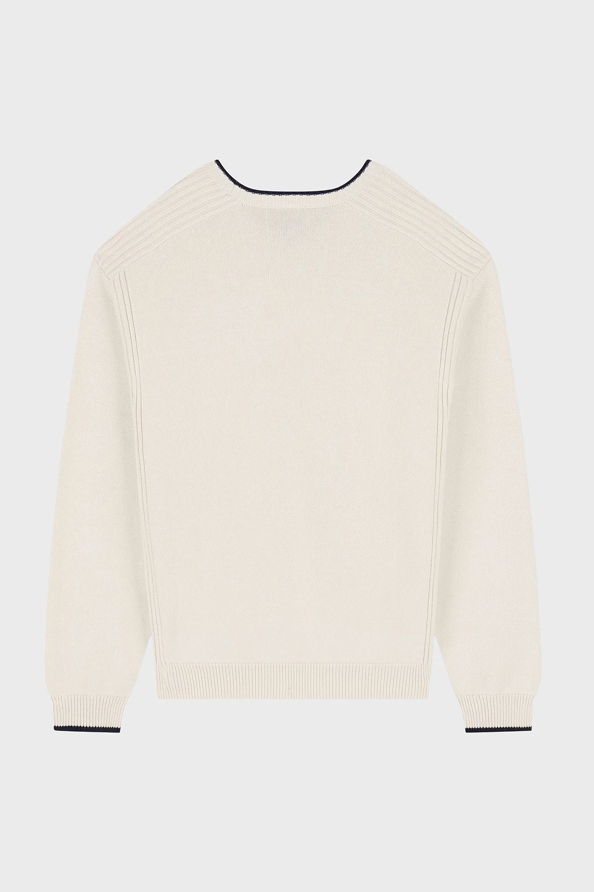 Armani Exchange Pamuk Karışımlı Regular Fit Bisiklet Yaka Erkek Kazak XM003009 AF28775 U0007 Kırık beyaz - 5