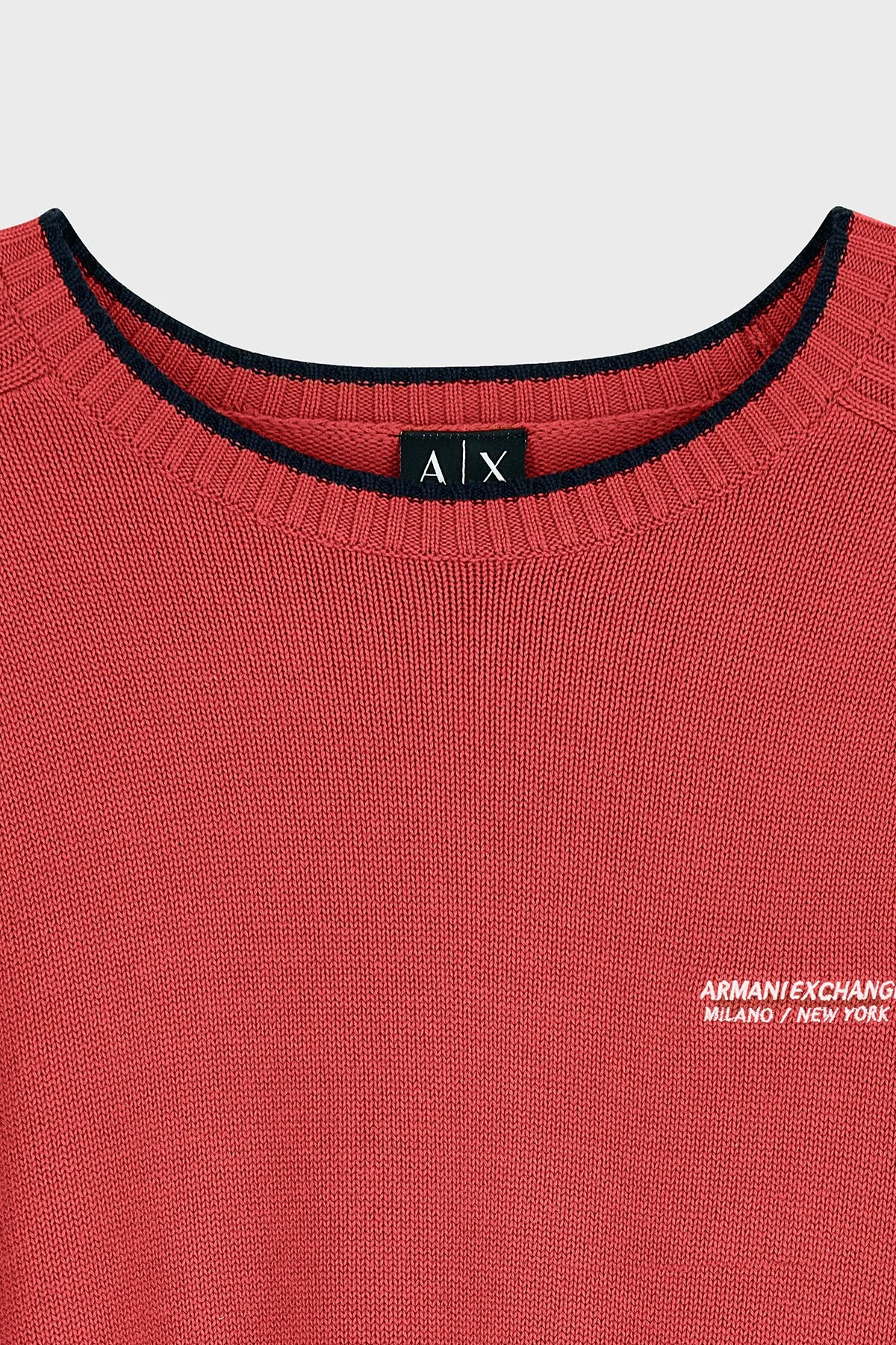 Armani Exchange Pamuk Karışımlı Regular Fit Bisiklet Yaka Erkek Kazak XM003009 AF28775 U5012 Kiremit - 4