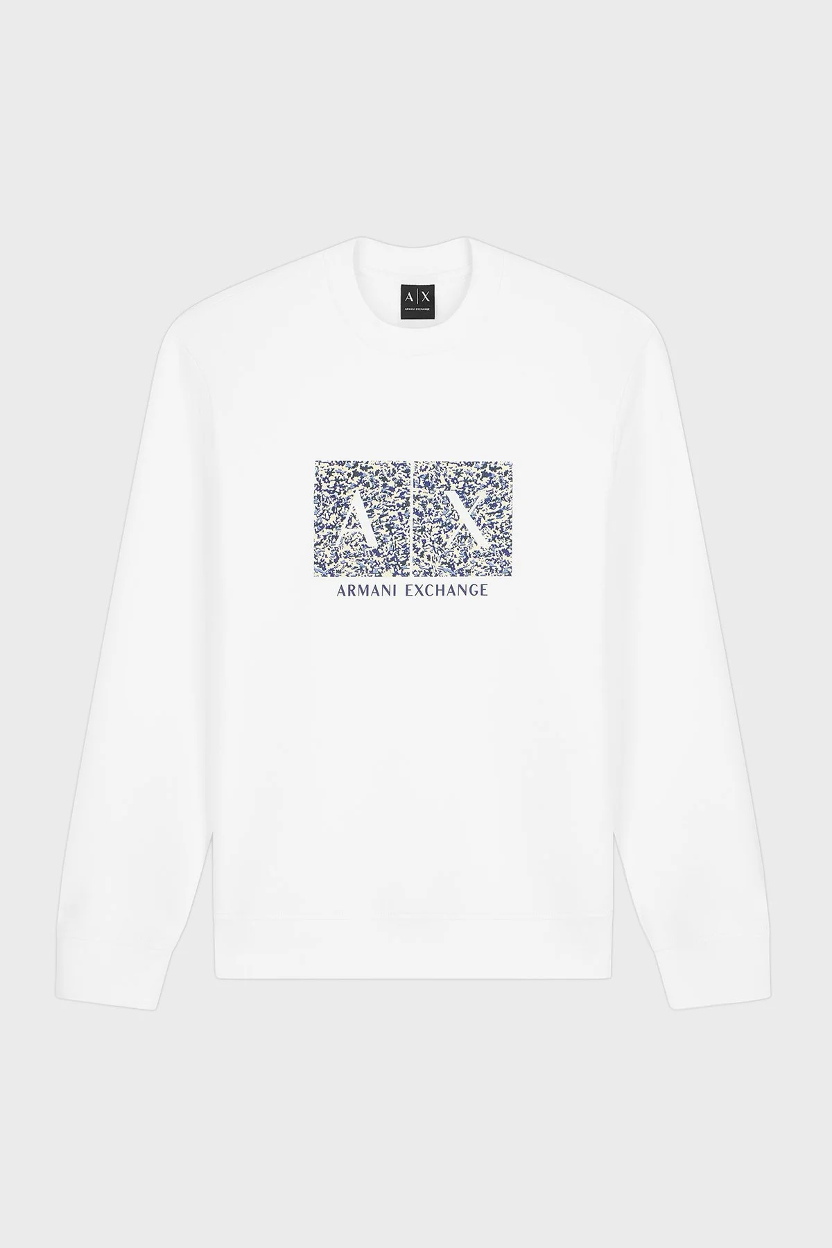 Armani Exchange Pamuk Karışımlı Regular Fit Bisiklet Yaka Erkek Sweat XM002888 AF10818 U0009 Beyaz - 6