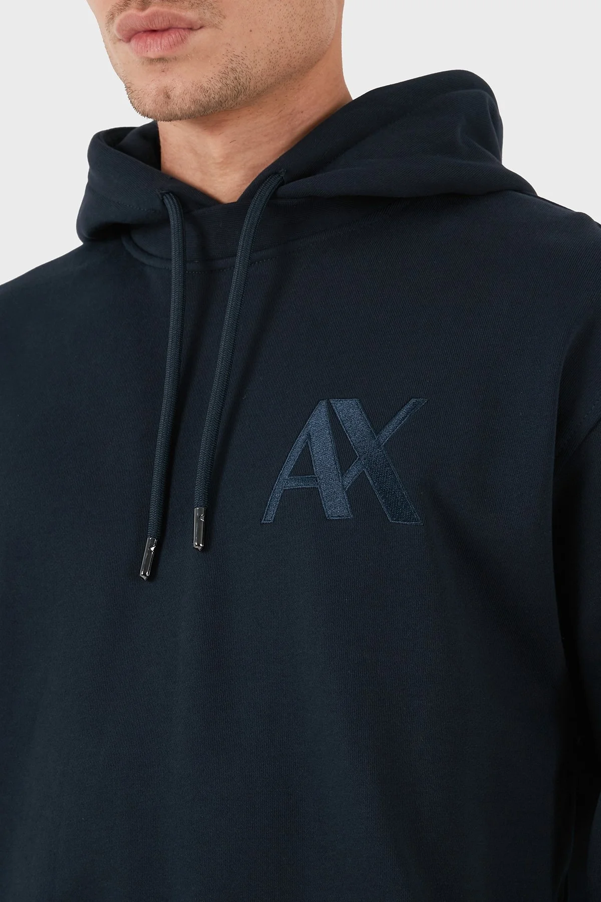 Armani Exchange Pamuk Karışımlı Regular Fit Kapüşonlu Yaka Erkek Sweat 6DZMJE ZJ4XZ 1510 LACİVERT - 6