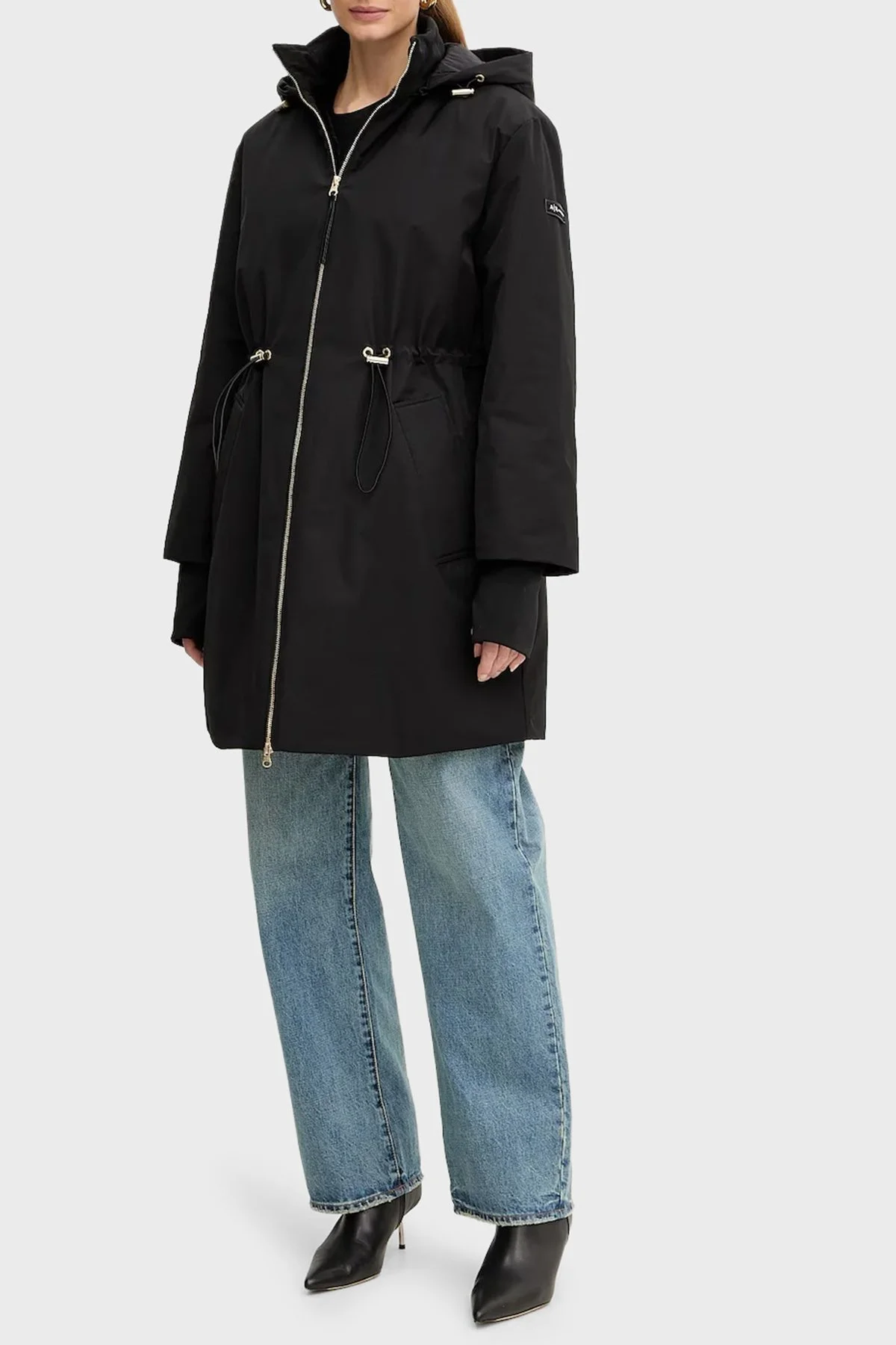 Armani Exchange Pamuk Karışımlı Relaxed Fit Kapüşonlu Bayan Parka XW000712 AF16215 UC001 SİYAH - 2