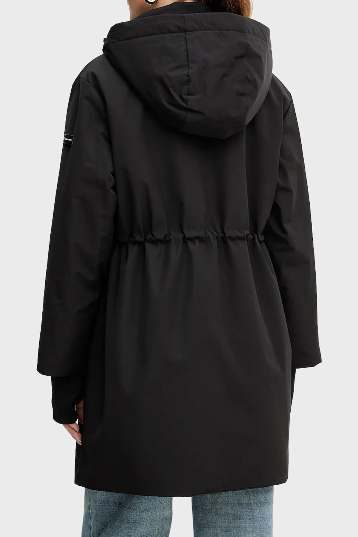 Armani Exchange Pamuk Karışımlı Relaxed Fit Kapüşonlu Bayan Parka XW000712 AF16215 UC001 SİYAH - 3
