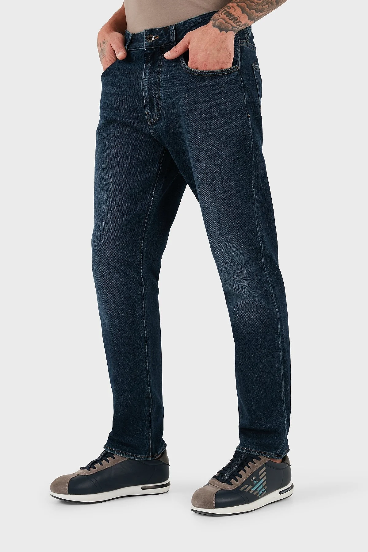 Armani Exchange Pamuk Karışımlı Slim Fit Normal Bel Jeans Erkek Kot Pantolon 6DZJ13 Z1ZQZ 1500 LACİVERT - 10