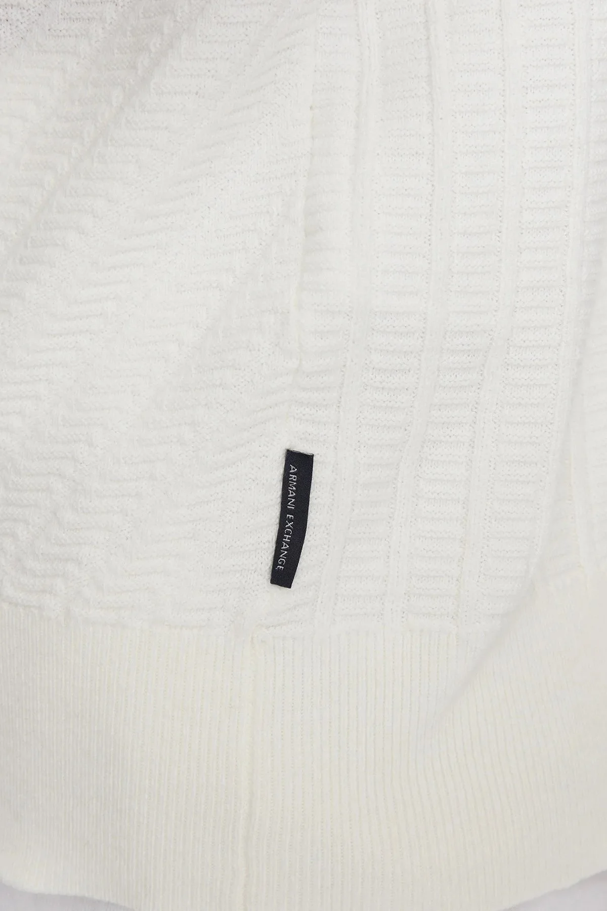 Armani Exchange Pamuk ve Yün Karışımlı Regular Fit Balıkçı Yaka Erkek Kazak 6RZM2J ZM3FZ 1116 BEYAZ - 5