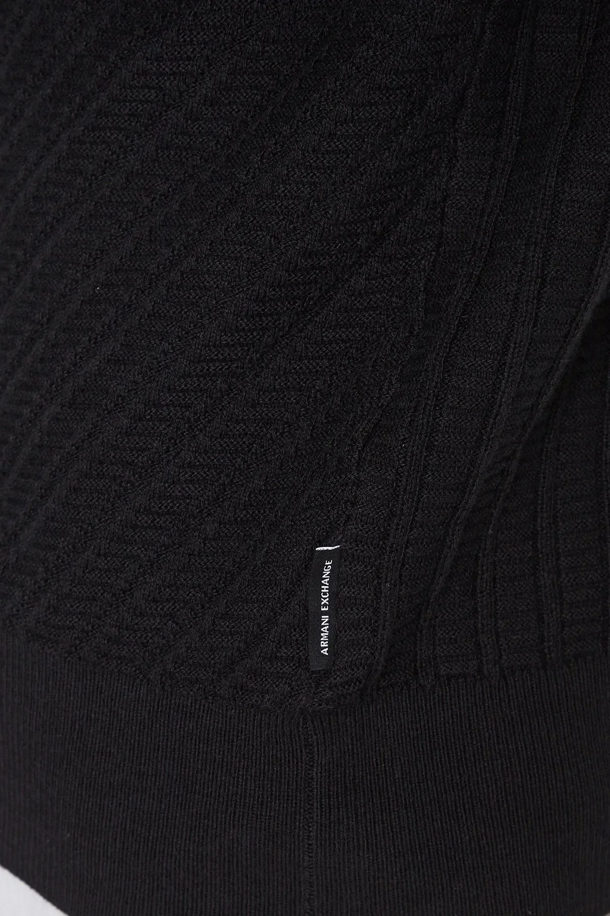Armani Exchange Pamuk ve Yün Karışımlı Regular Fit Balıkçı Yaka Erkek Kazak 6RZM2J ZM3FZ 1200 SİYAH - 5