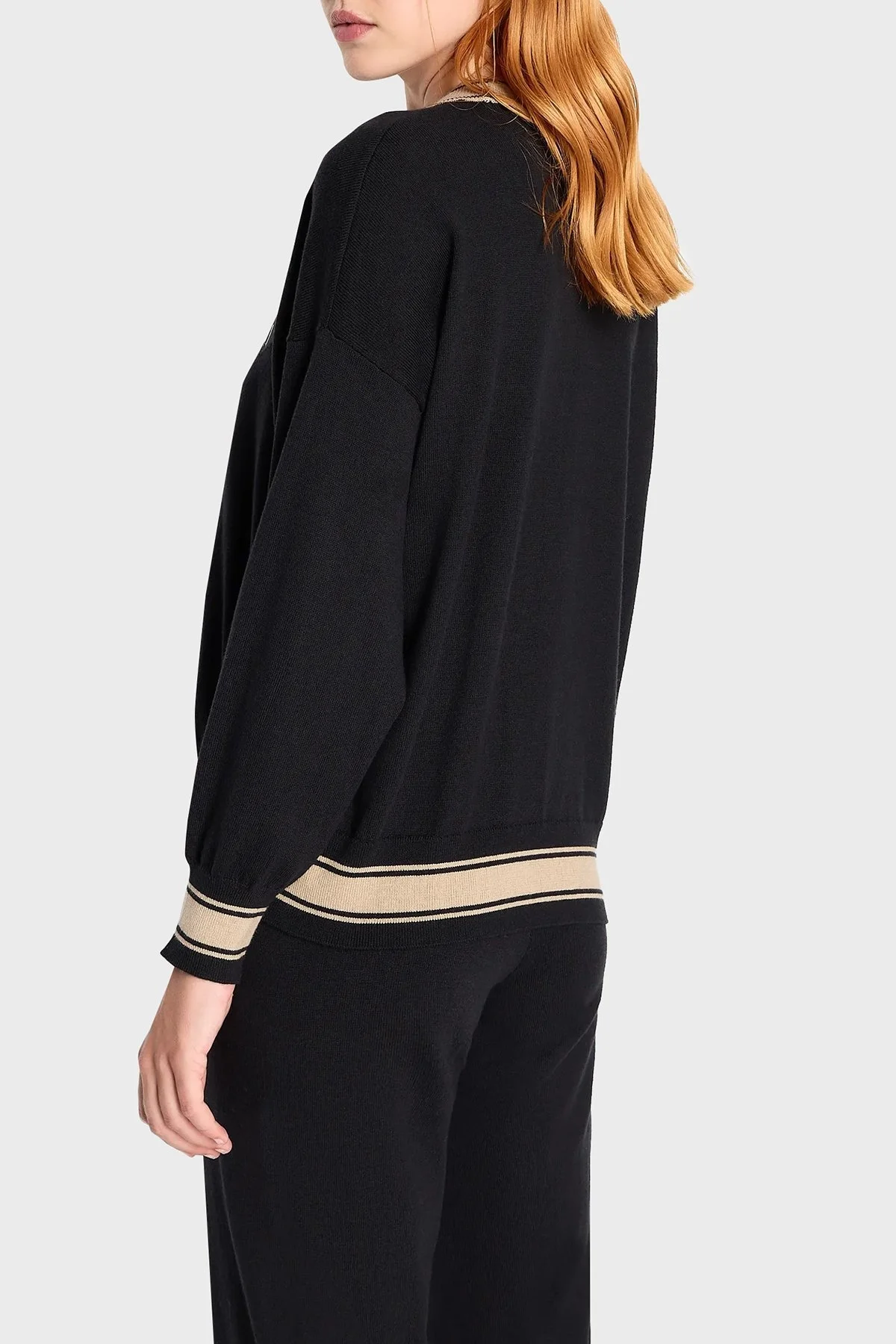 Armani Exchange Pamuk ve Yün Karışımlı Regular Fit Bisiklet Yaka Bayan Kazak 6RYM2K YMX3Z 1200 SİYAH - 2