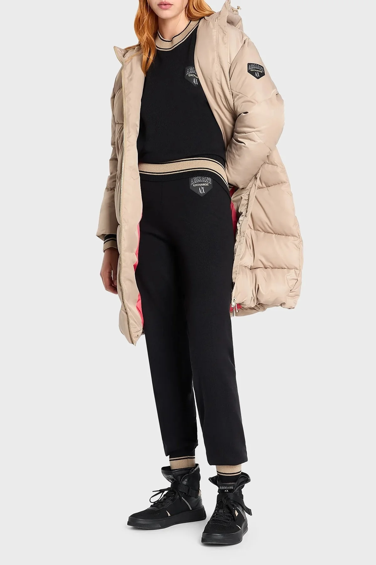 Armani Exchange Pamuk ve Yün Karışımlı Regular Fit Bisiklet Yaka Bayan Kazak 6RYM2K YMX3Z 1200 SİYAH - 3