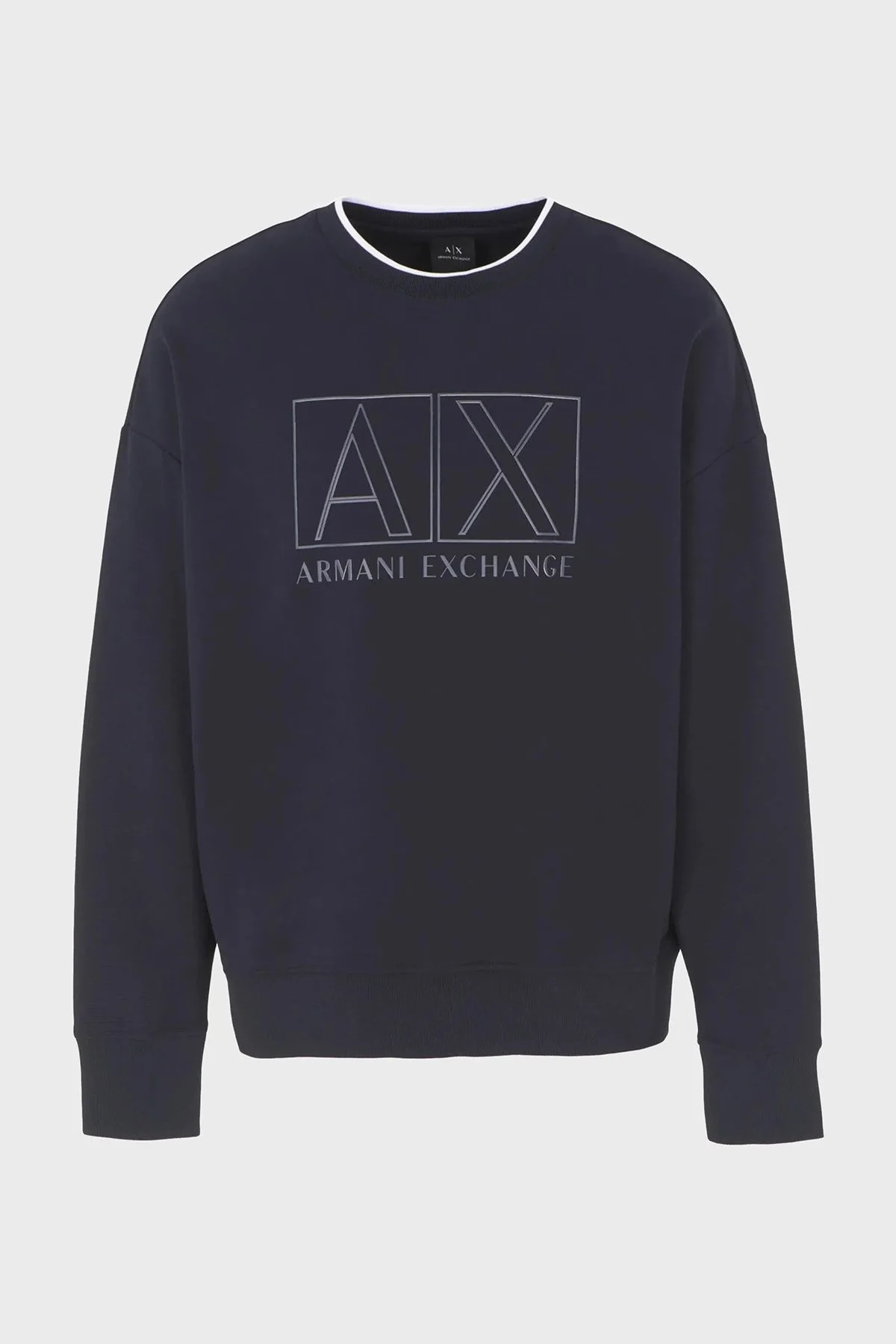 Armani Exchange Pamuklu Regular Fit Logo Baskılı Erkek Sweat 6RZMHJ ZJDJZ 1510 LACİVERT - 5