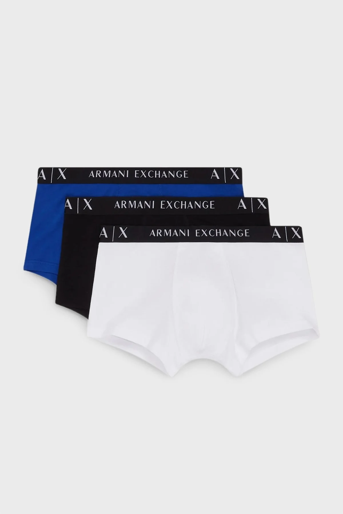 Armani Exchange Pamuklu 3 Pack Erkek Boxer 957028 CC282 56110 BEYAZ-SİYAH - 1