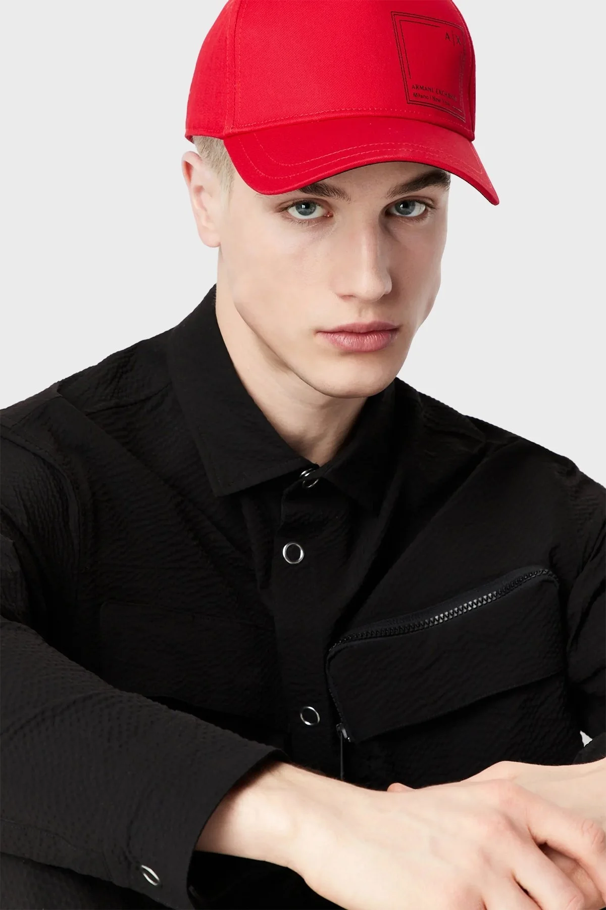 Armani Exchange Pamuklu Baskılı Erkek Şapka 954201 3R100 32574 KIRMIZI - 3