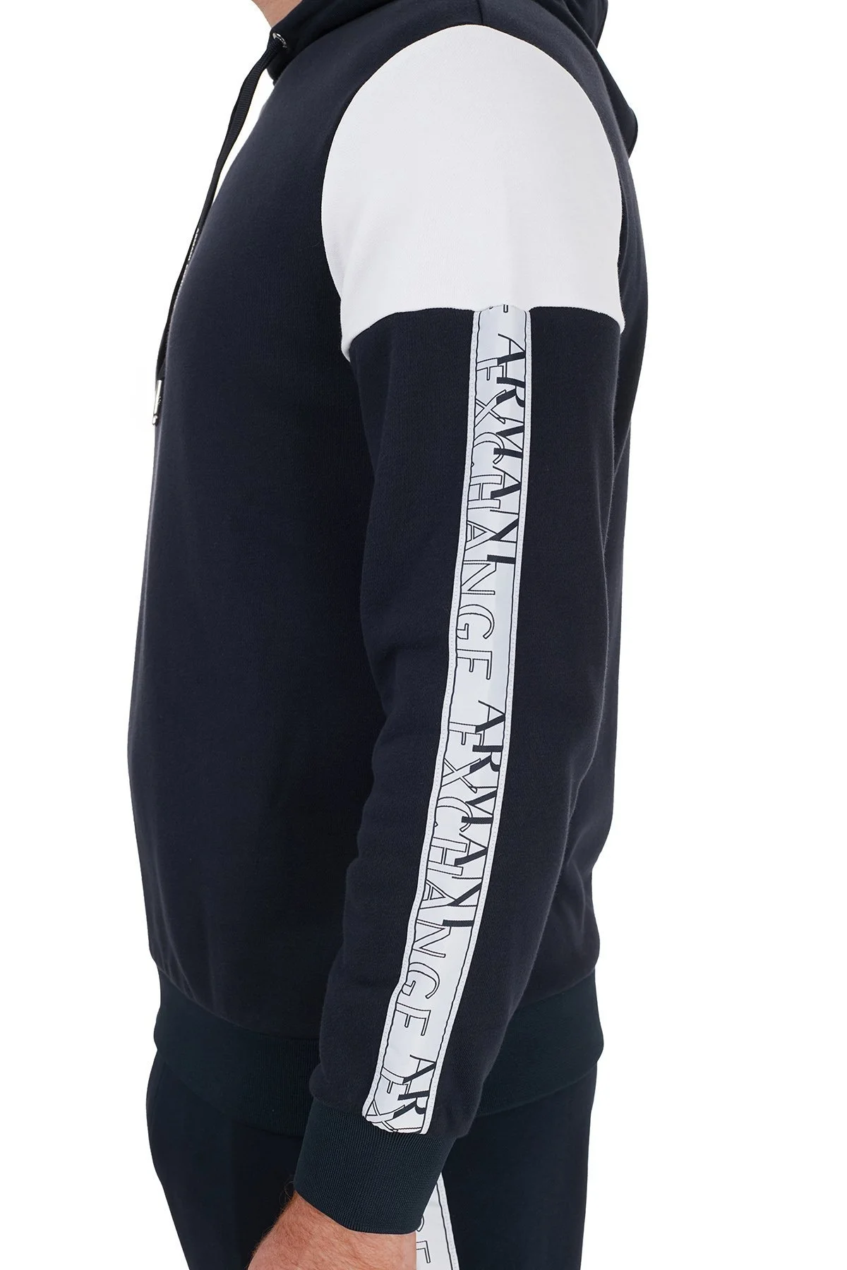 Armani Exchange Pamuklu Baskılı Kapüşonlu Erkek Sweat 6HZMFD ZJ2RZ 2554 LACİVERT - 6