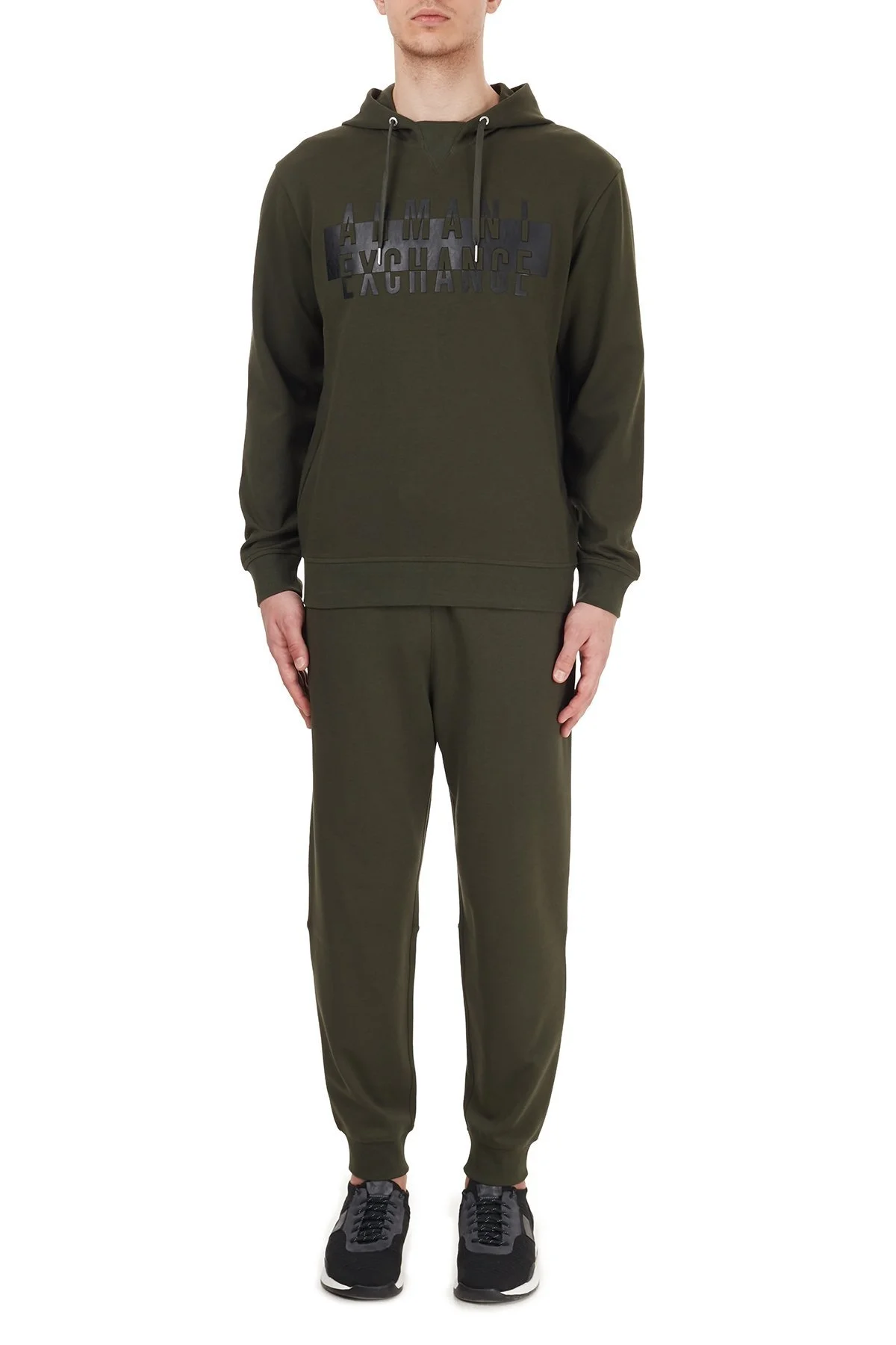 Armani Exchange Pamuklu Baskılı Kapüşonlu Erkek Sweat 6HZMFK ZJQ2Z 1851 HAKİ - 5