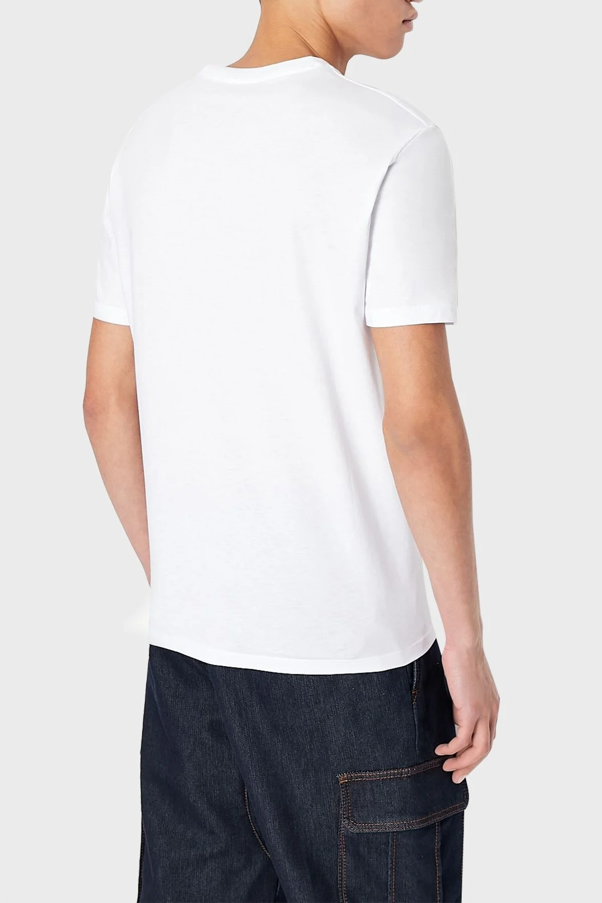 Armani Exchange Pamuklu Baskılı Regular Fit Bisiklet Yaka Erkek T Shirt 3LZTAG ZJA5Z 1100 BEYAZ - 3