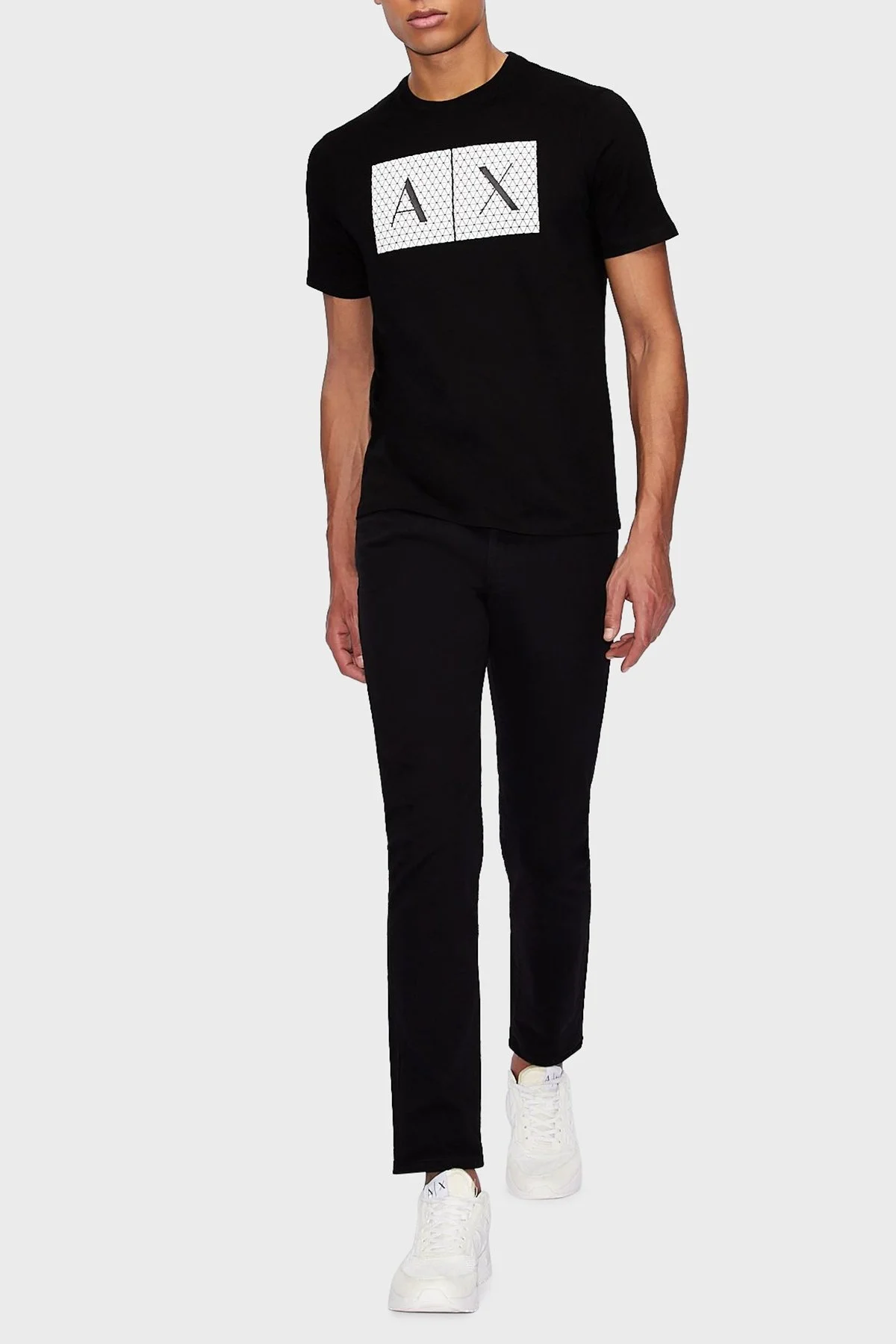 Armani Exchange Pamuklu Baskılı Slim Fit Bisiklet Yaka Erkek T Shirt 8NZTCK Z8H4Z 1200 SİYAH - 2