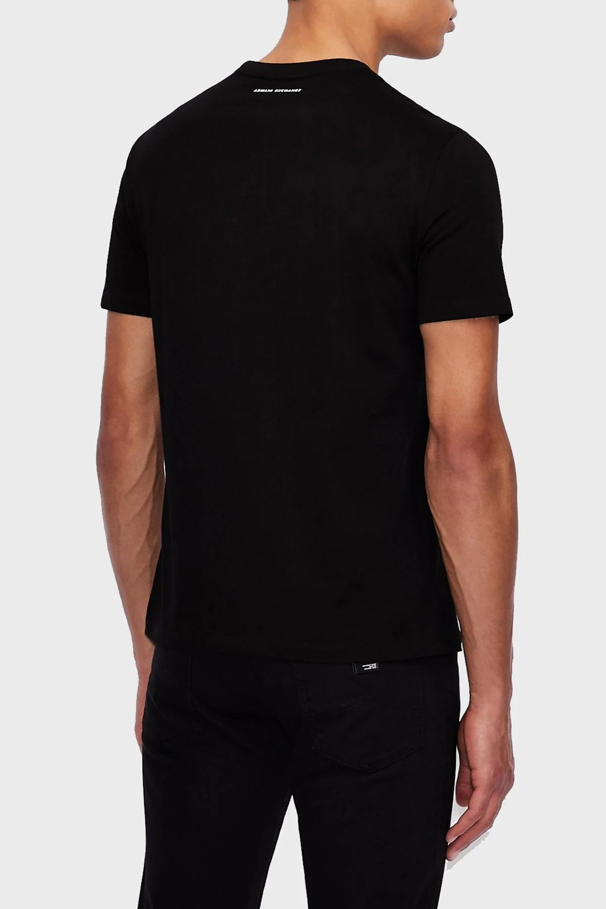 Armani Exchange Pamuklu Baskılı Slim Fit Bisiklet Yaka Erkek T Shirt 8NZTCK Z8H4Z 1200 SİYAH - 3