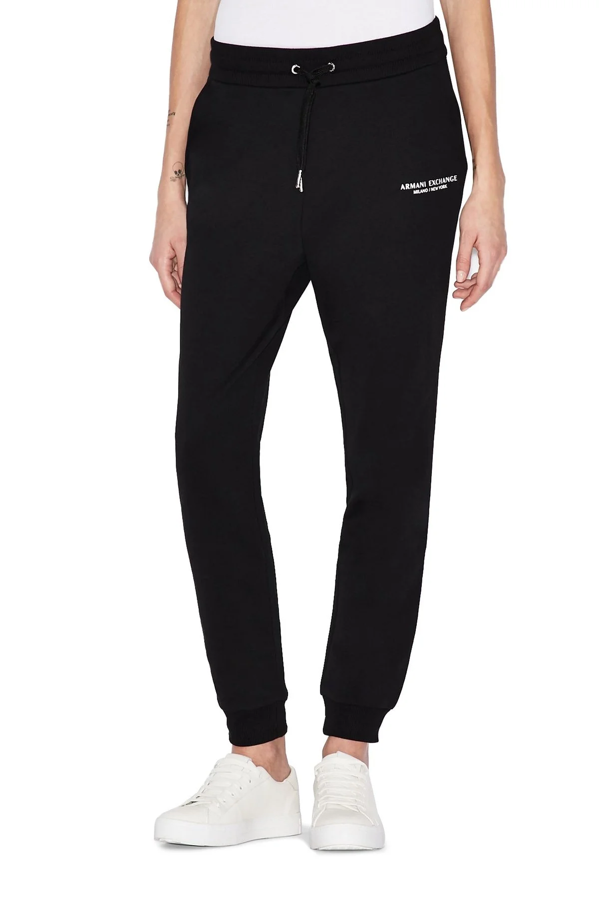 Armani Exchange Pamuklu Belden Bağlamalı Jogger Bayan Pantolon 8NYPBA YJE5Z 1200 SİYAH - 2