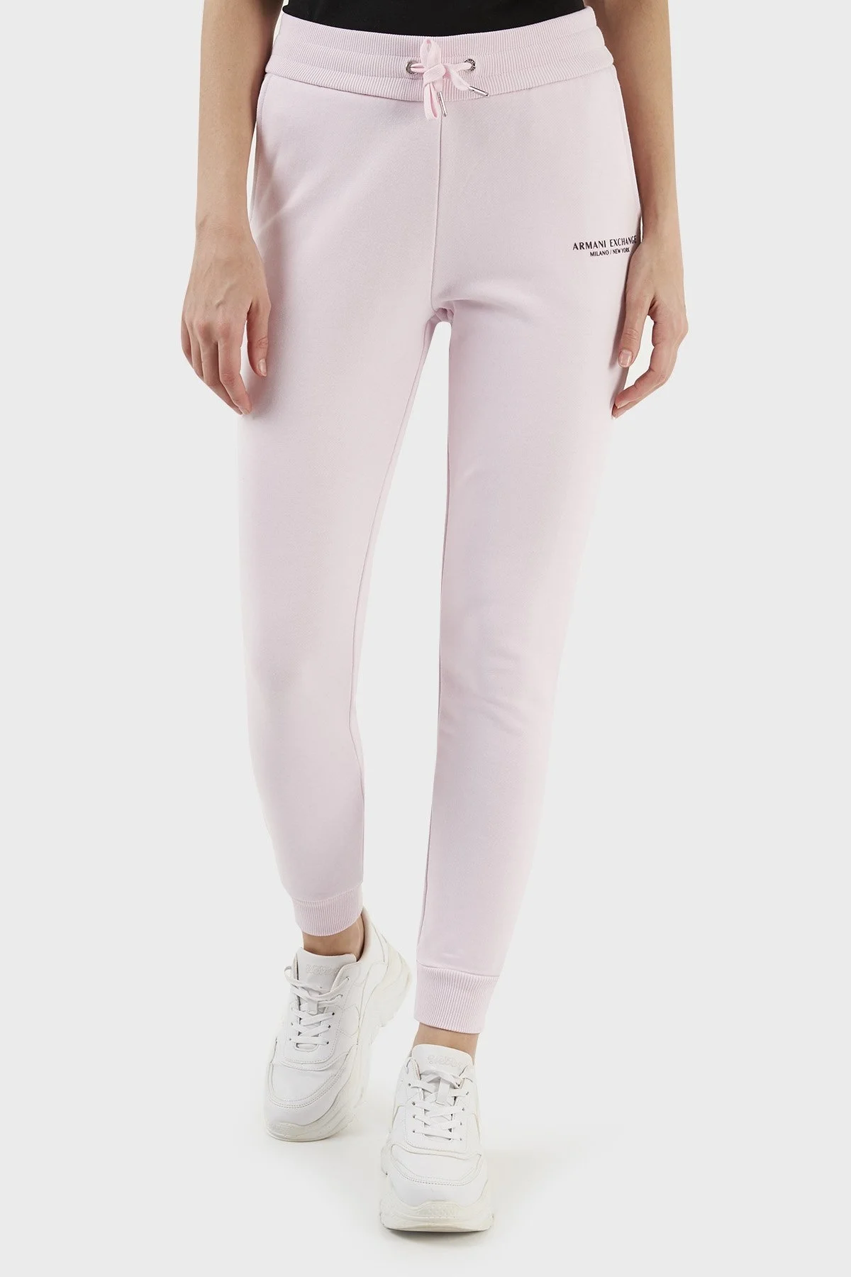 Armani Exchange Pamuklu Belden Bağlamalı Jogger Bayan Pantolon 8NYPBA YJE5Z 14AN PEMBE - 2