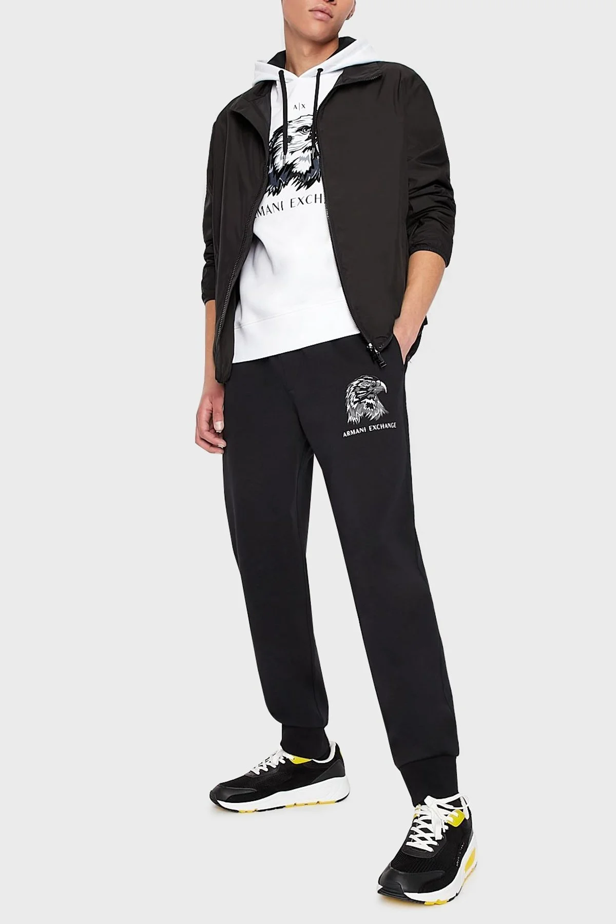 Armani Exchange Pamuklu Belden Bağlamalı Regular Fit Erkek Pantolon 3LZPAQ ZJ5UZ 1200 SİYAH - 1