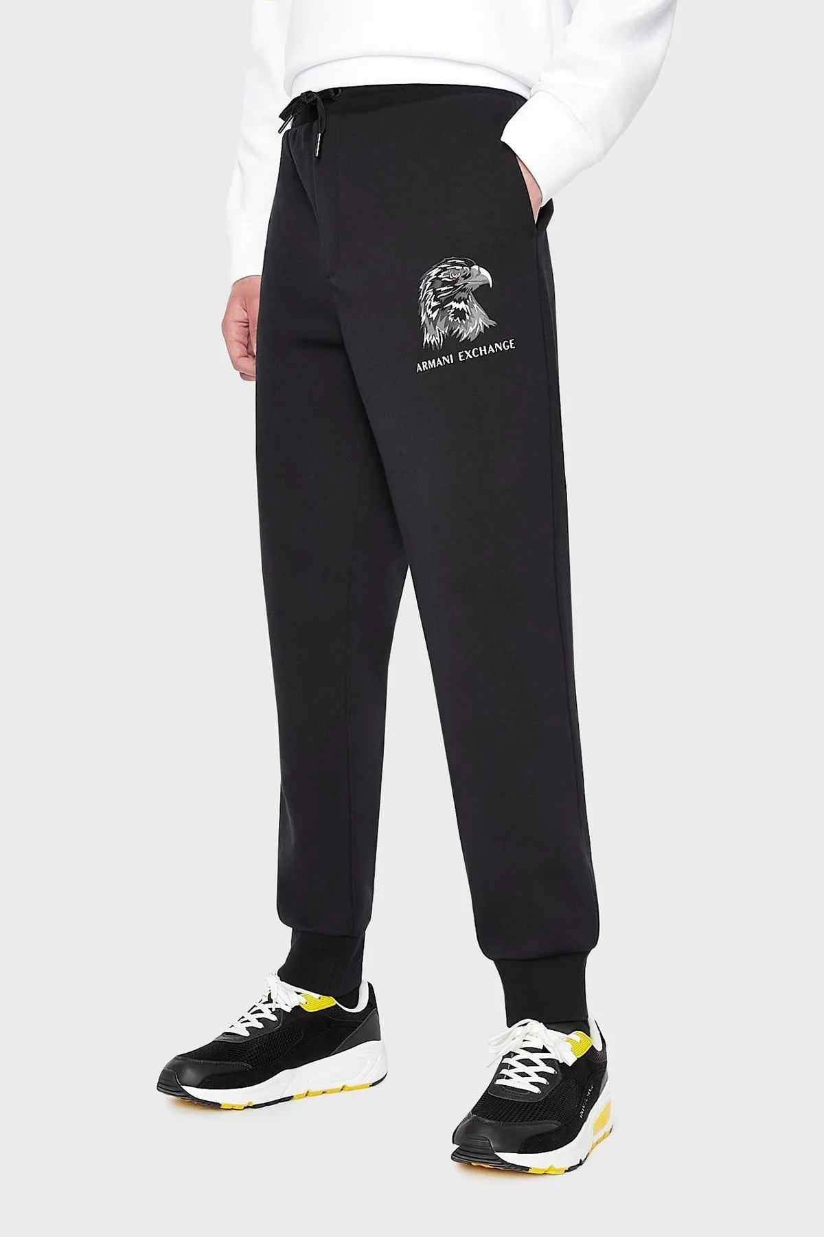 Armani Exchange Pamuklu Belden Bağlamalı Regular Fit Erkek Pantolon 3LZPAQ ZJ5UZ 1200 SİYAH - 2