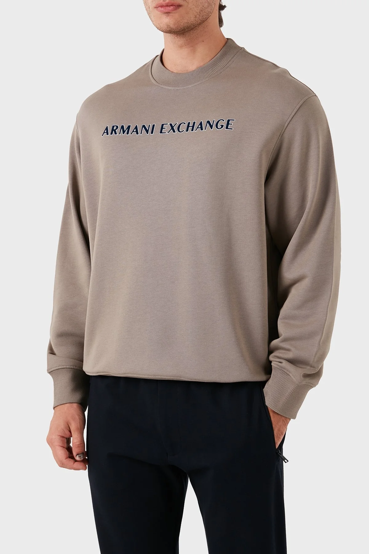 Armani Exchange Pamuklu Bisiklet Yaka Erkek Sweat 6DZMBA ZJADZ 17AC KUM - 3