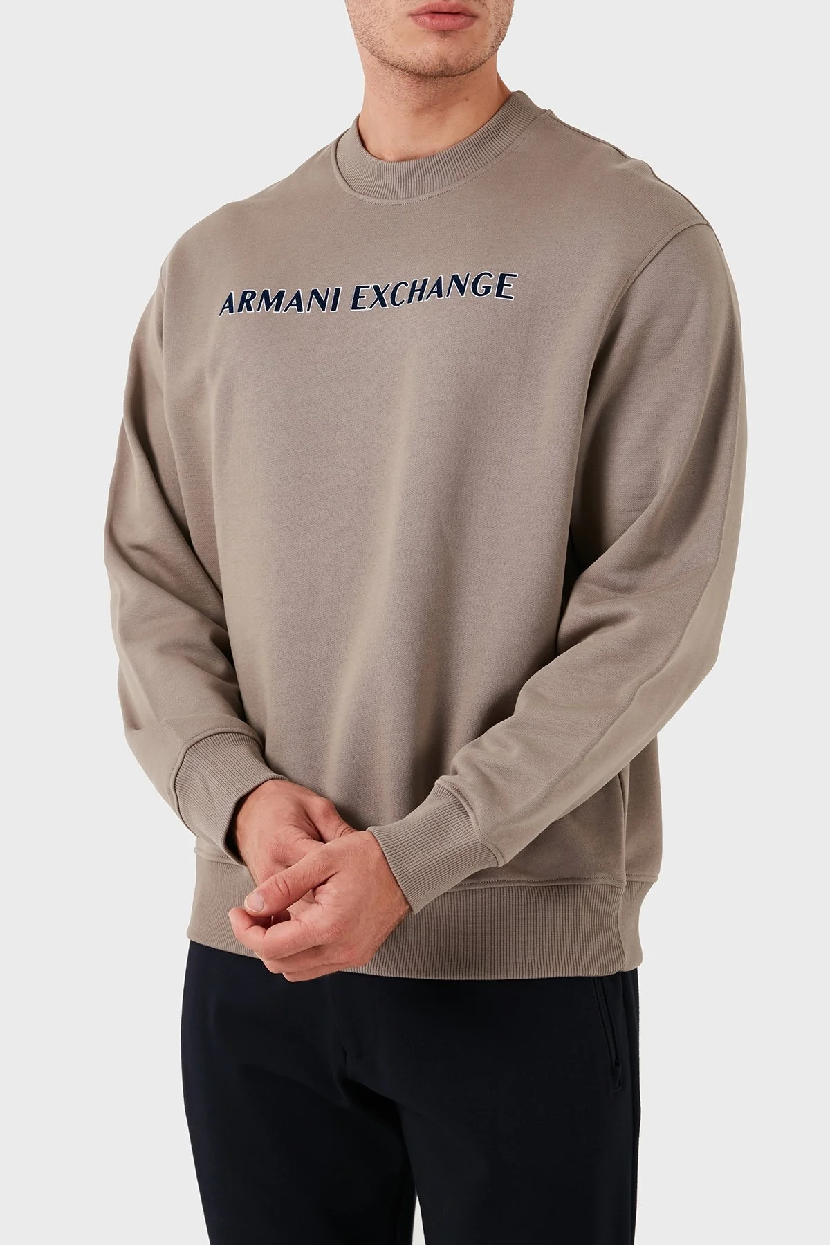 Armani Exchange Pamuklu Bisiklet Yaka Erkek Sweat 6DZMBA ZJADZ 17AC KUM - 4