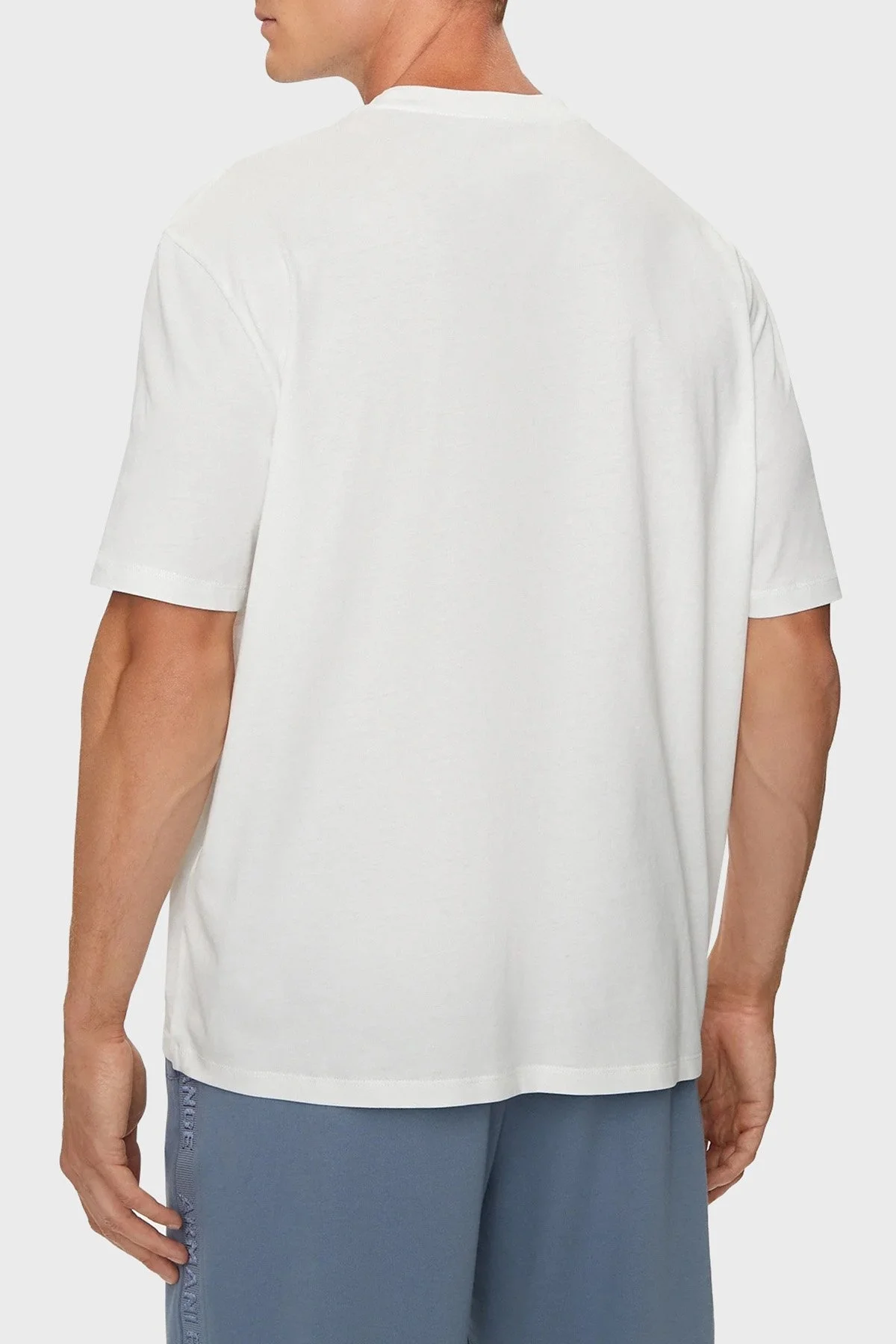 Armani Exchange Pamuklu Bisiklet Yaka Erkek T Shirt 6DZTBD ZJ3VZ 1116 BEYAZ - 3